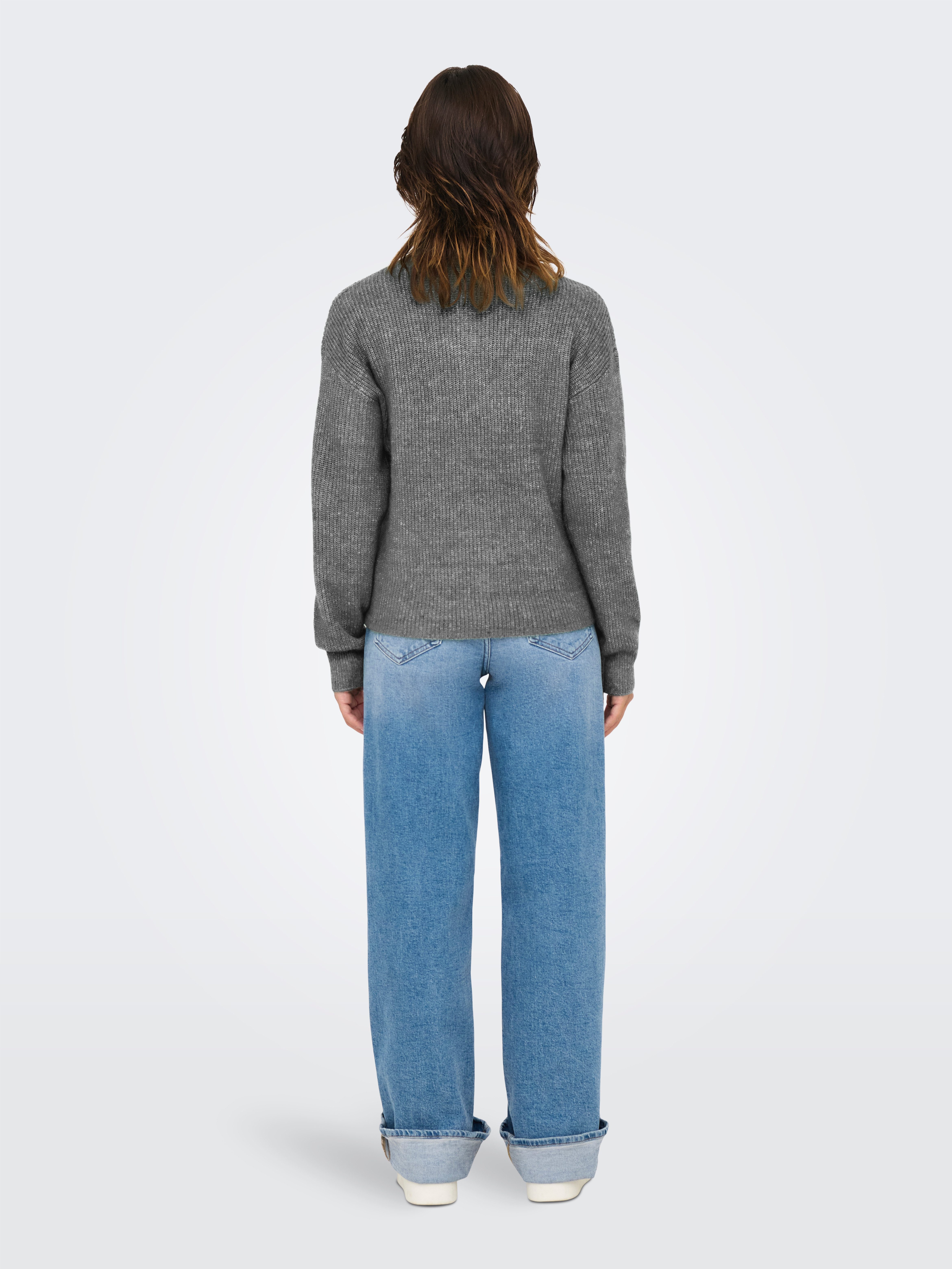 ONLY Strickpullover ONLTOKYO SOLID L/S ZIP PULLOVER KNT NOOS