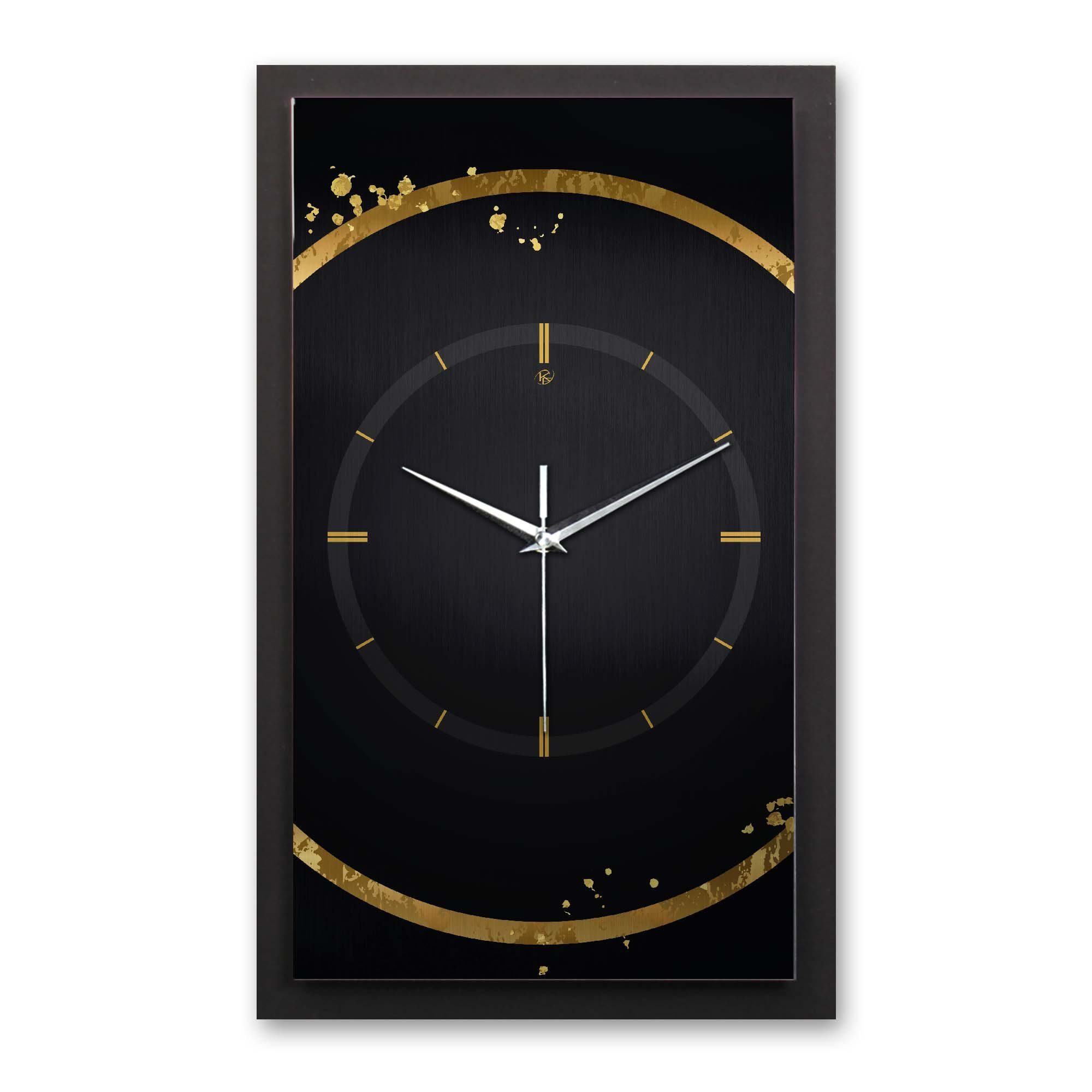 Wanduhr 3D Designer-Wanduhr Golden Ring