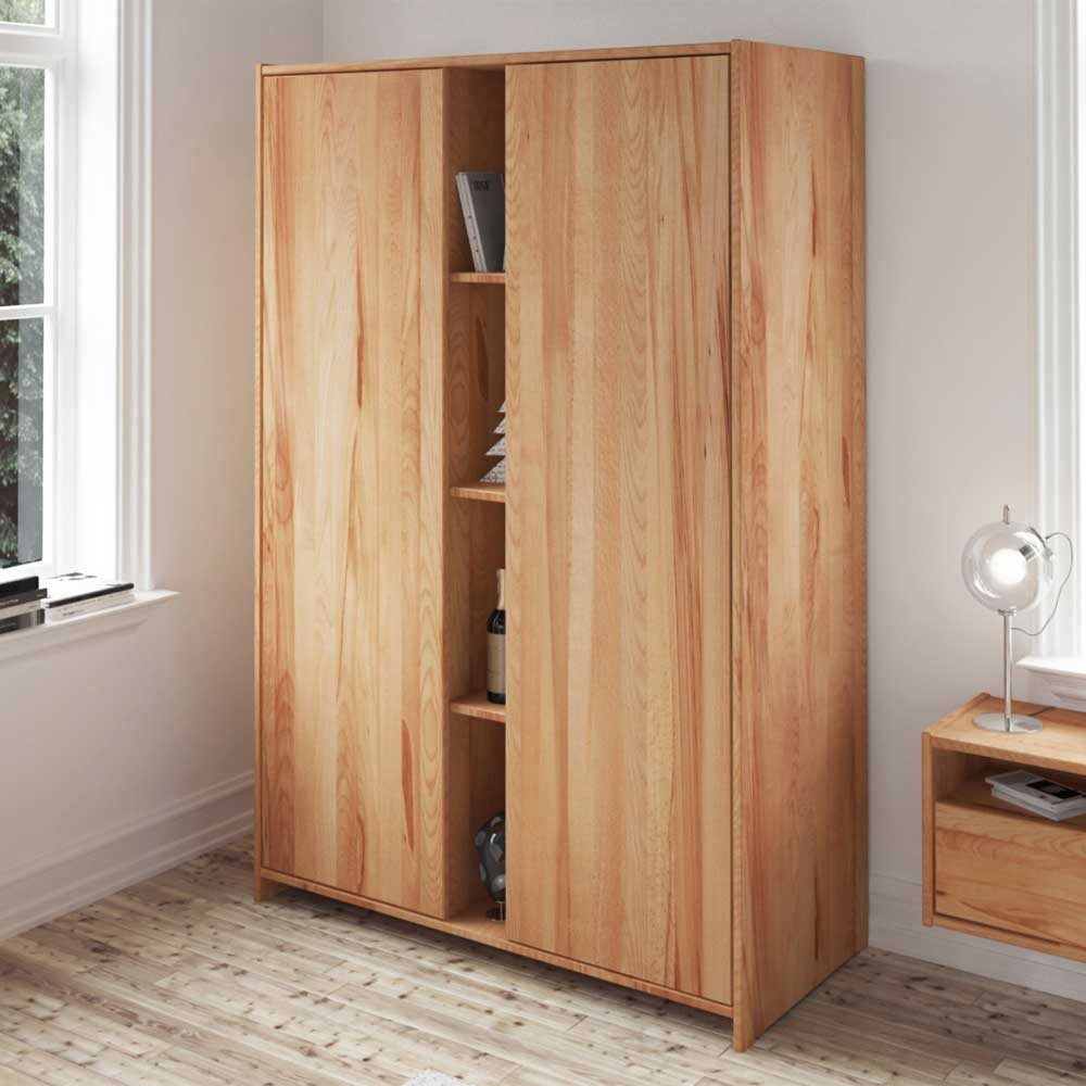 Pharao24 Kleiderschrank Duben aus Massivholz