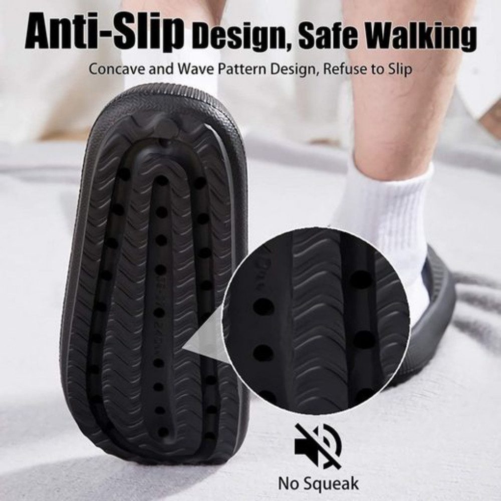 Blusmart Damen Herren Badeschuhe Badepantolette (EVA Rutschfest Pantoletten, Dicke Sohle bequeme) für Badezimmer, Schlafzimmer, Wohnzimmer, Strand, Freizeit – Bild 3 von 5