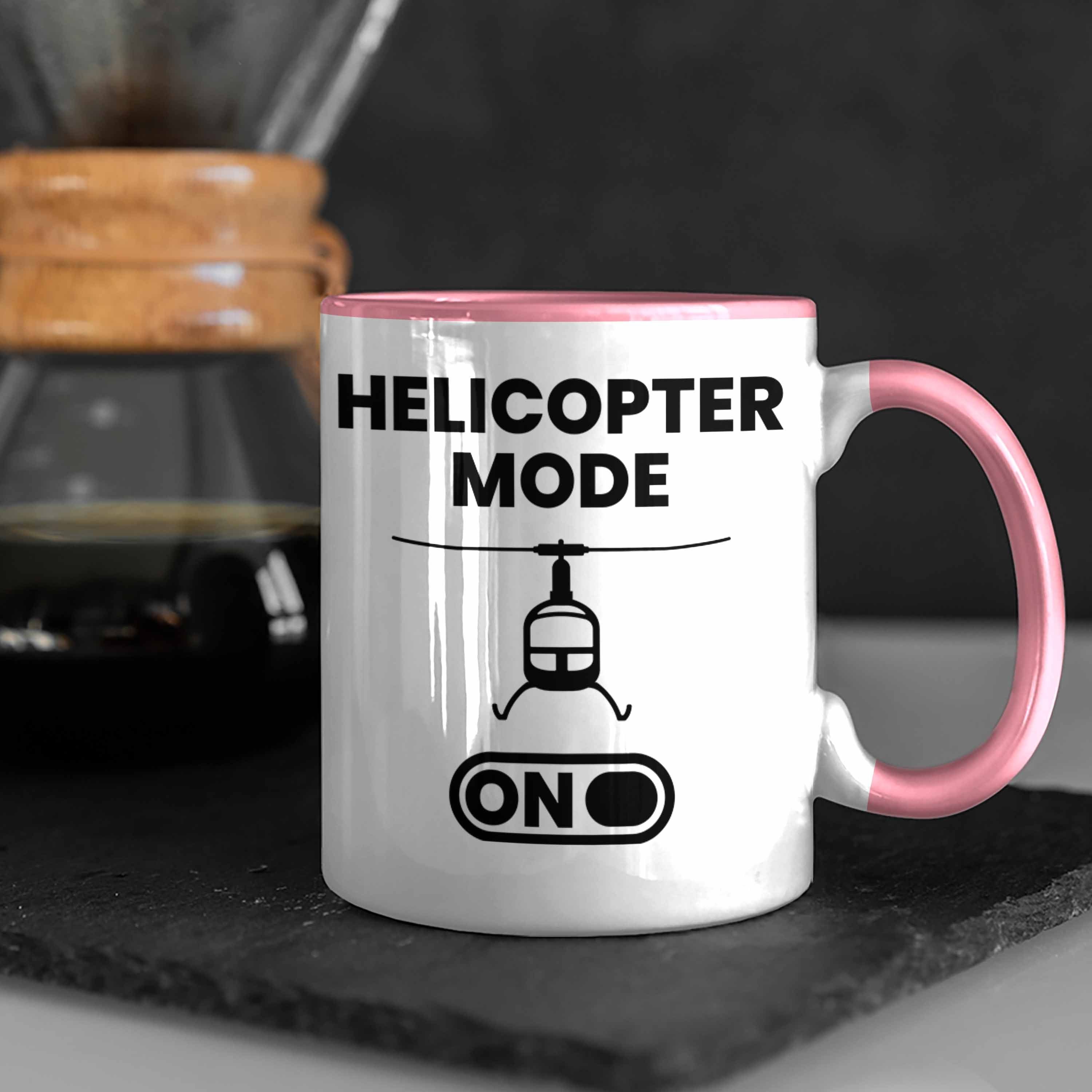 Geschenk - Jungs Helikopter Tasse Tasse Trendation Pilot Jungen Trendation Modell Rosa Geschenkidee Helikopter Geschenke