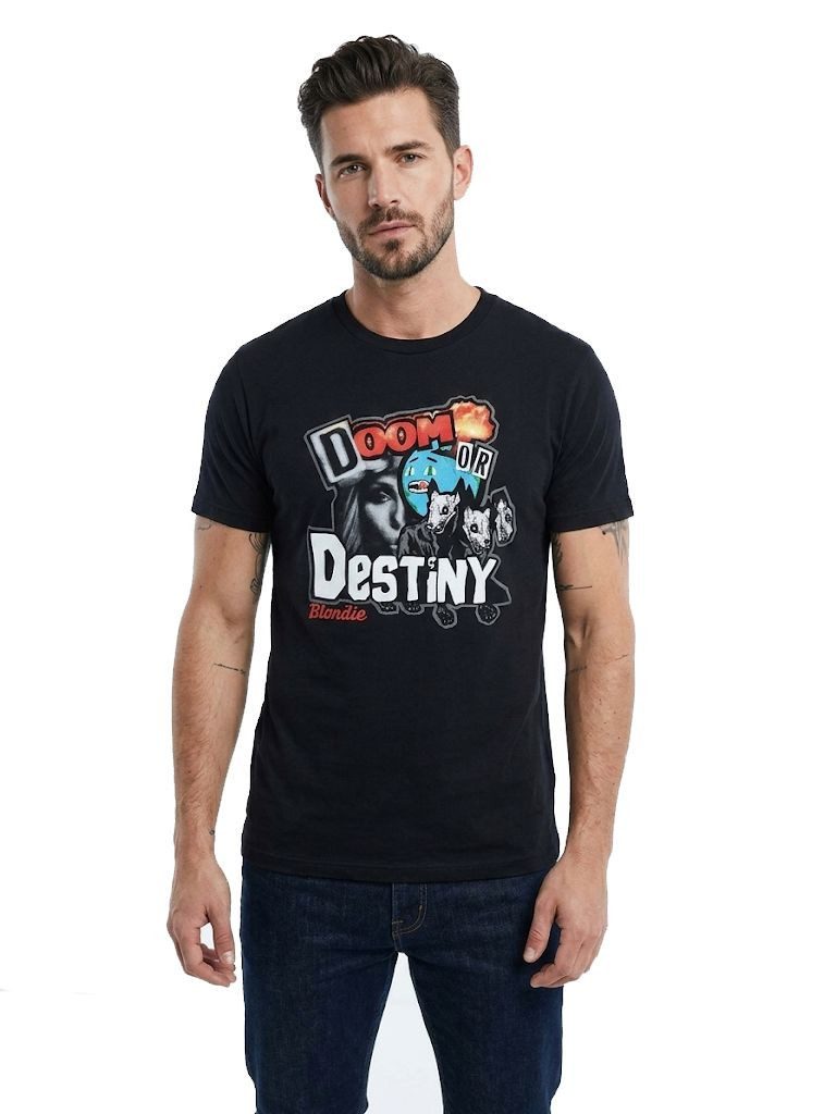 coole-fun-t-shirts Print-Shirt Blondie Doom or Destiny T-Shirt Schwarz Herren S-XL Bandshirt Doom or Destiny Blondie Bandshirt Concert