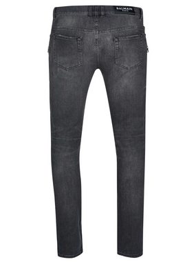 Balmain Slim-fit-Jeans Balmain Jeans dunkelgrau