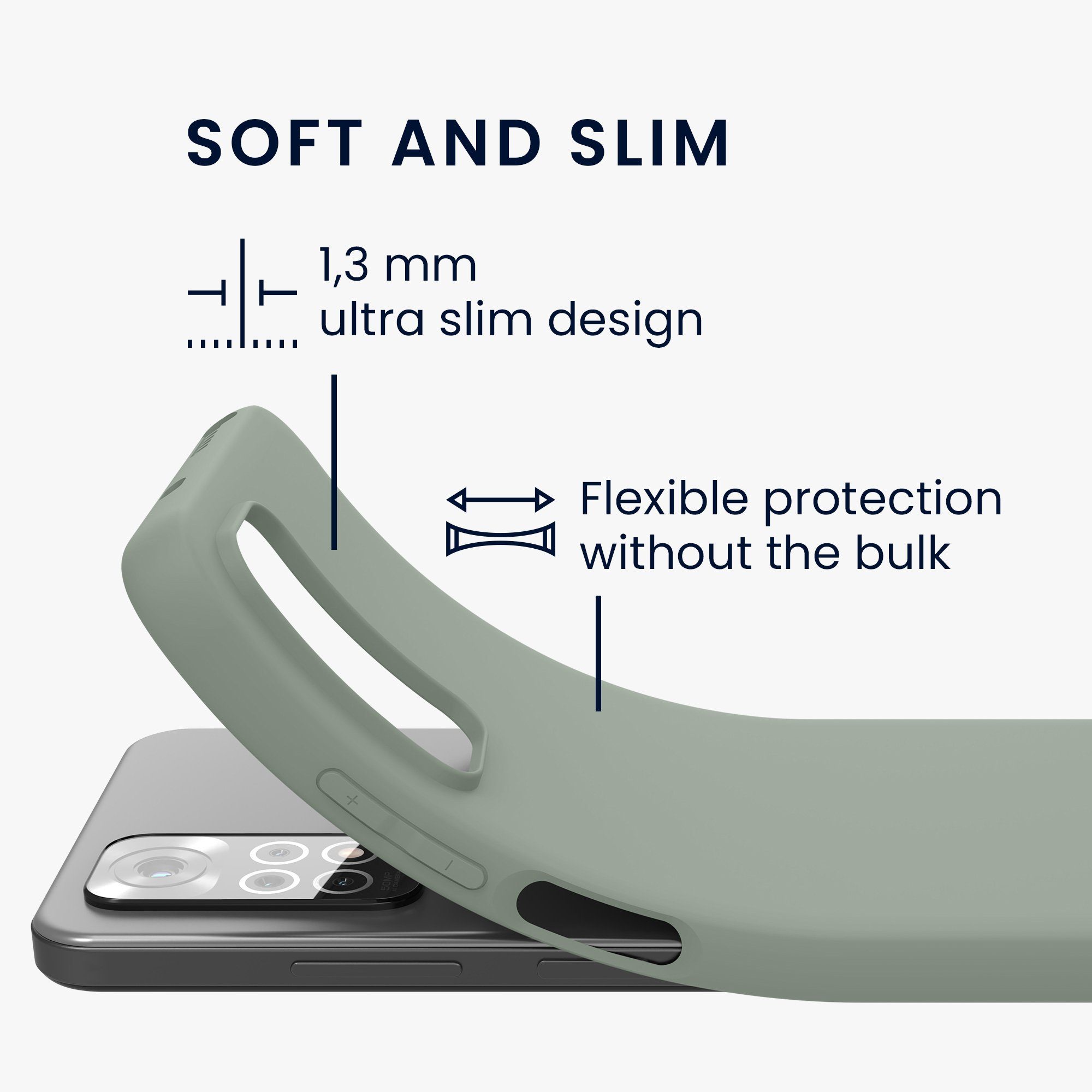 kwmobile Handyhülle Hülle für Xiaomi Redmi Note 11 / Note 11S, Hülle Silikon - Soft Handyhülle - Handy Case Cover