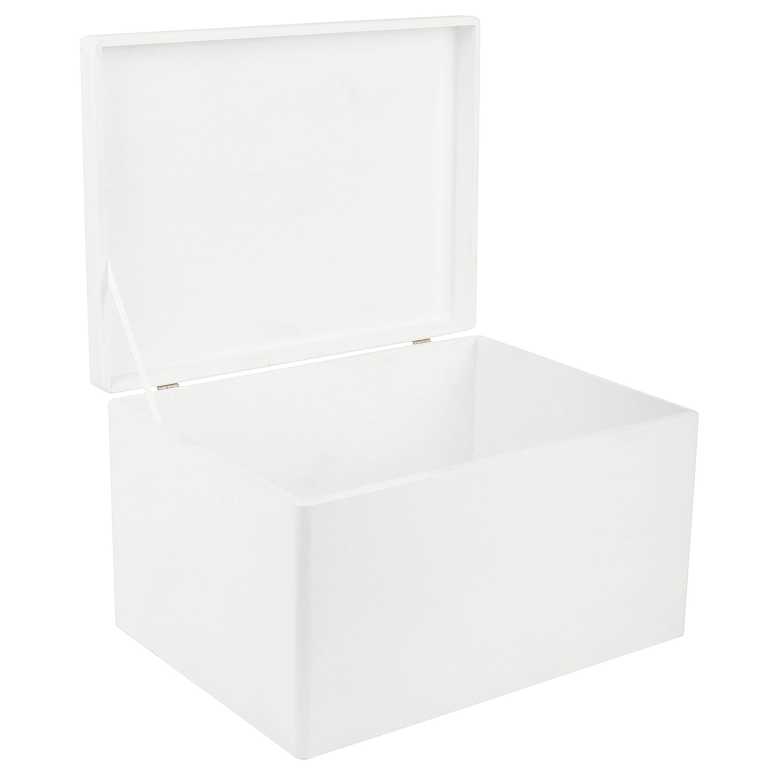 Creative Deco Holzkiste Holzkiste mit Deckel 40x30x24 cm (1cm)
