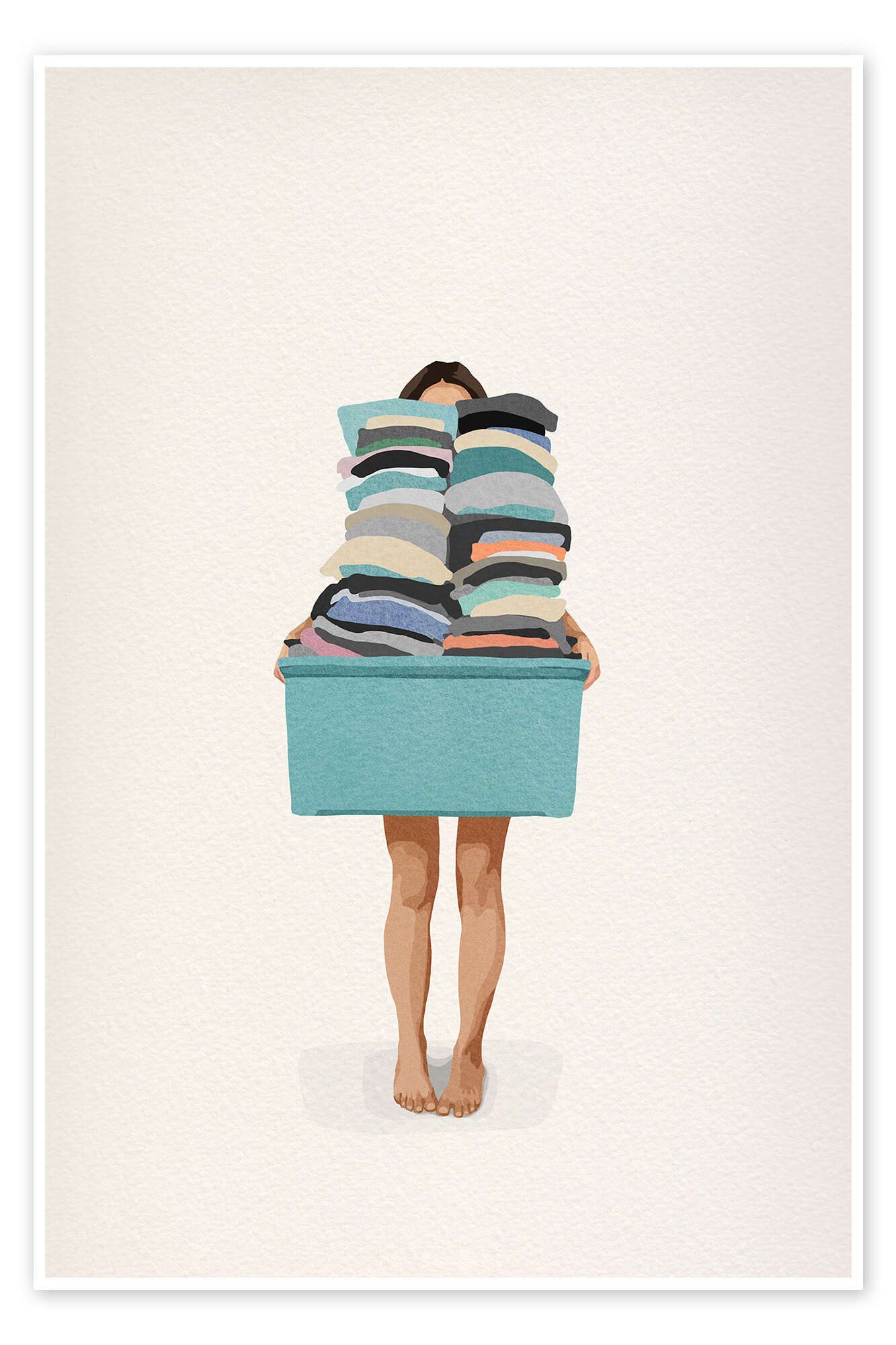 Posterlounge Wandbild Wäschekorb, Giselle Dekel, erhältlich als Poster, Leinwandbild, Wandsticker oder Acrylglasbild