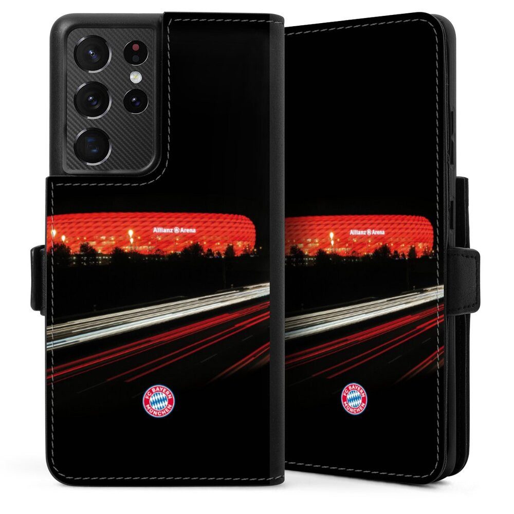 DeinDesign Handyhülle FC Bayern München FCB Stadion FC Bayern München Allianz Arena, Samsung Galaxy S21 Ultra 5G Hülle Handy Flip Case Wallet Cover