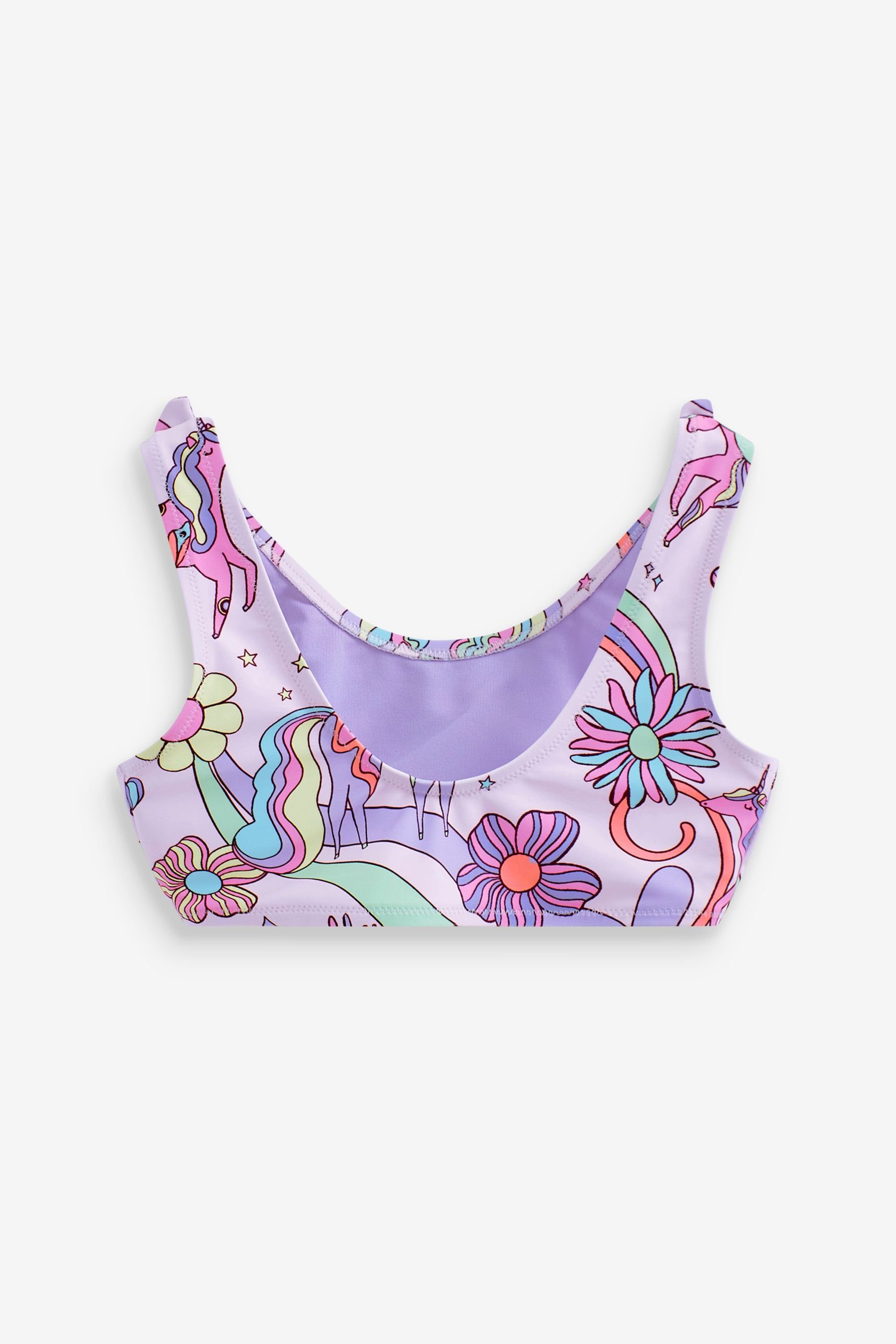 Next Bustier-Bikini Unicorn (2-St) den Bikini Tie Shoulder mit Schultern Bindedetail Pink/Purple an