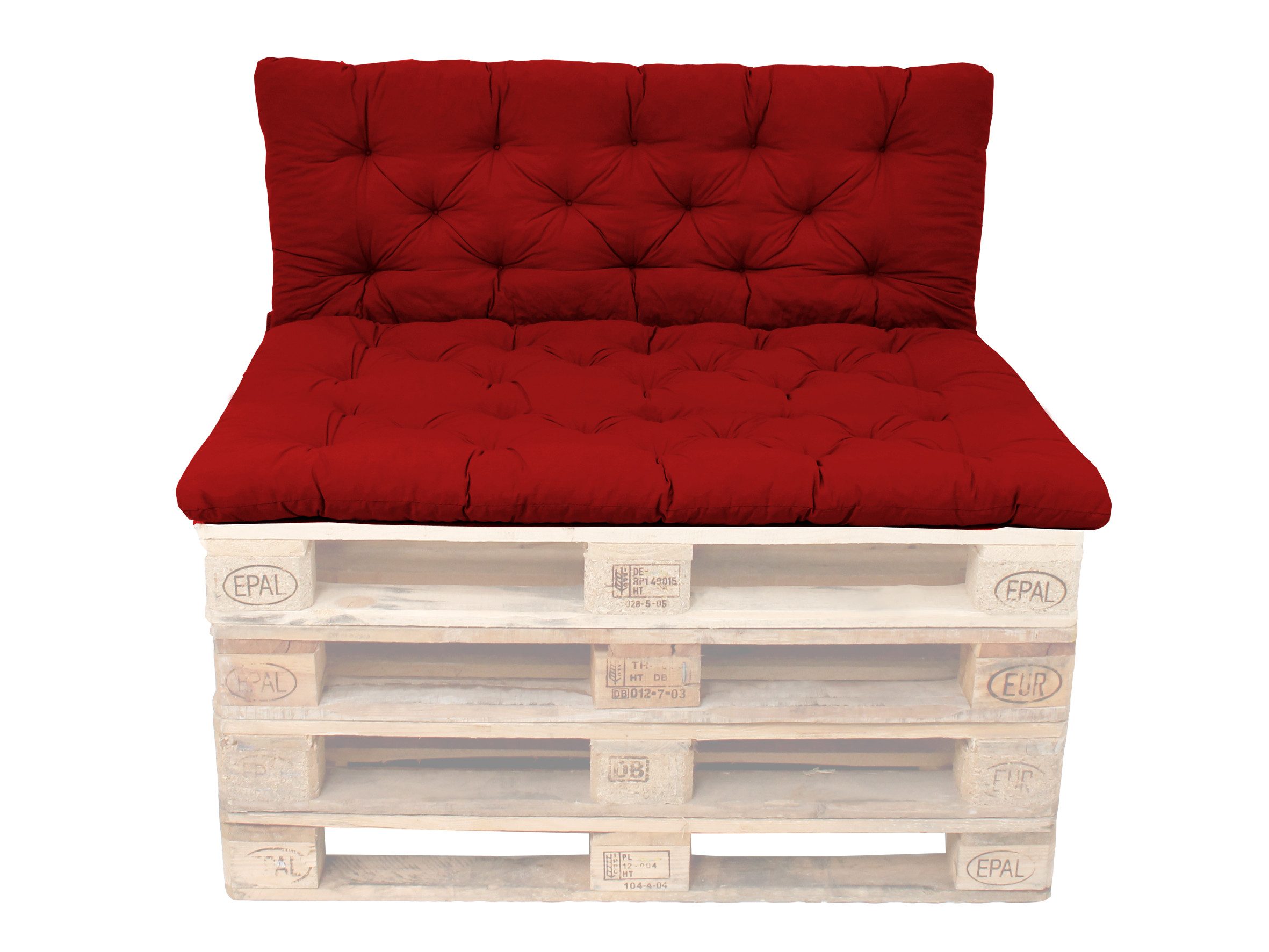 Home Feeling Palettenkissen Auflage, Sitzpolster 120x80, Rückenkissen 120x60 cm