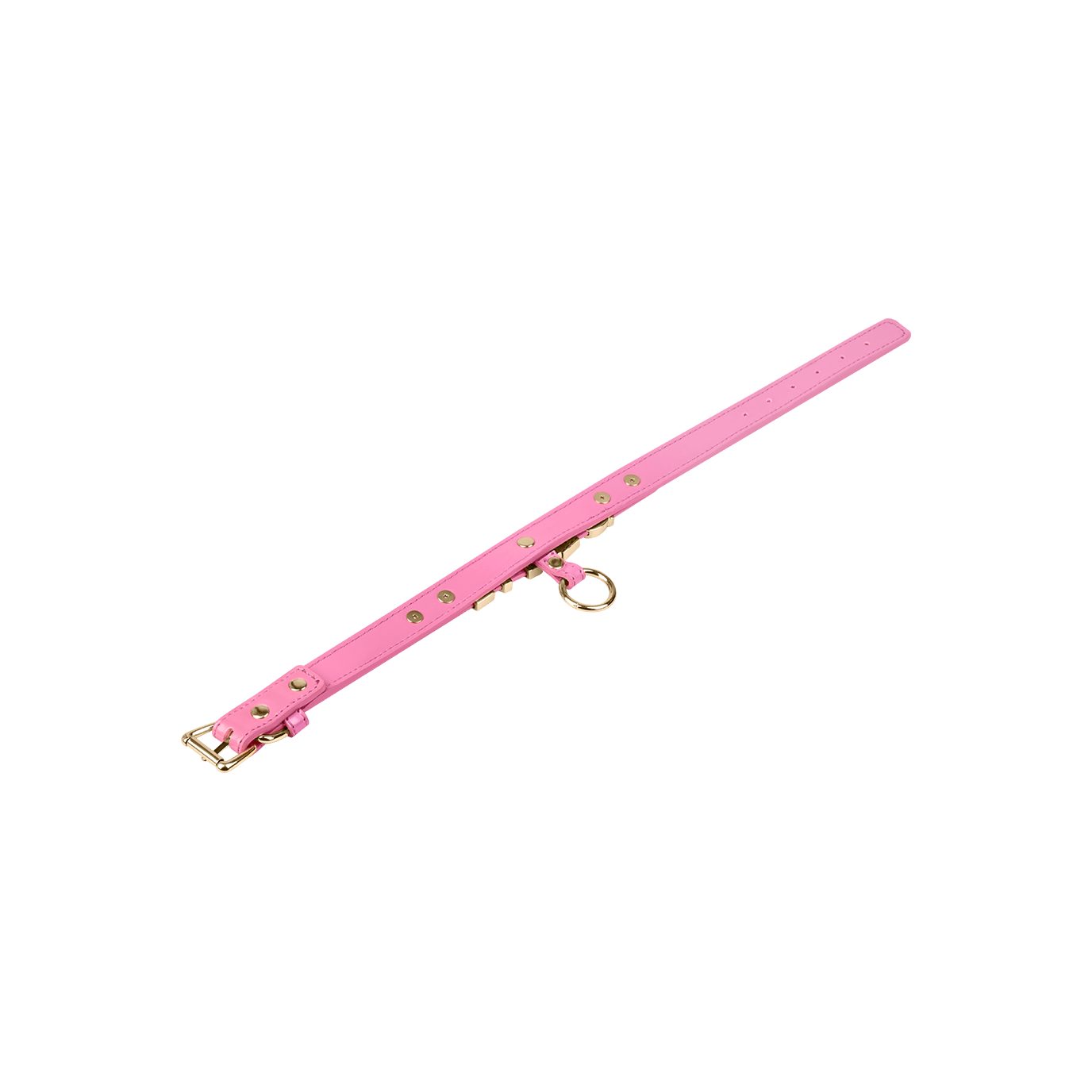 EIS mit O-Ring, Erotik-Halsband pink im 'Slave-Halsband Paare EIS für Lederlook', Sex-Spielzeug
