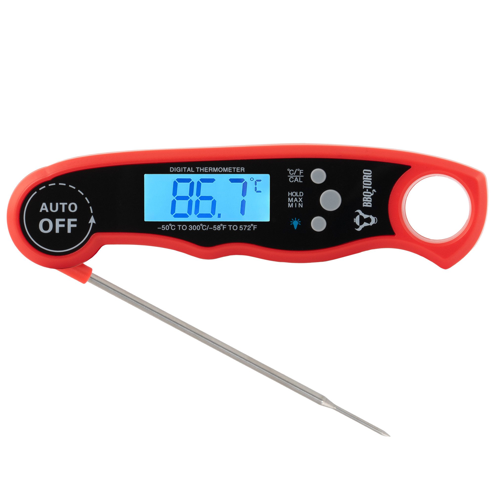 BBQ-Toro Bratenthermometer Fleischthermometer mit LCD Display, digitales Bratenthermometer, 1-tlg., Leichte Reinigung