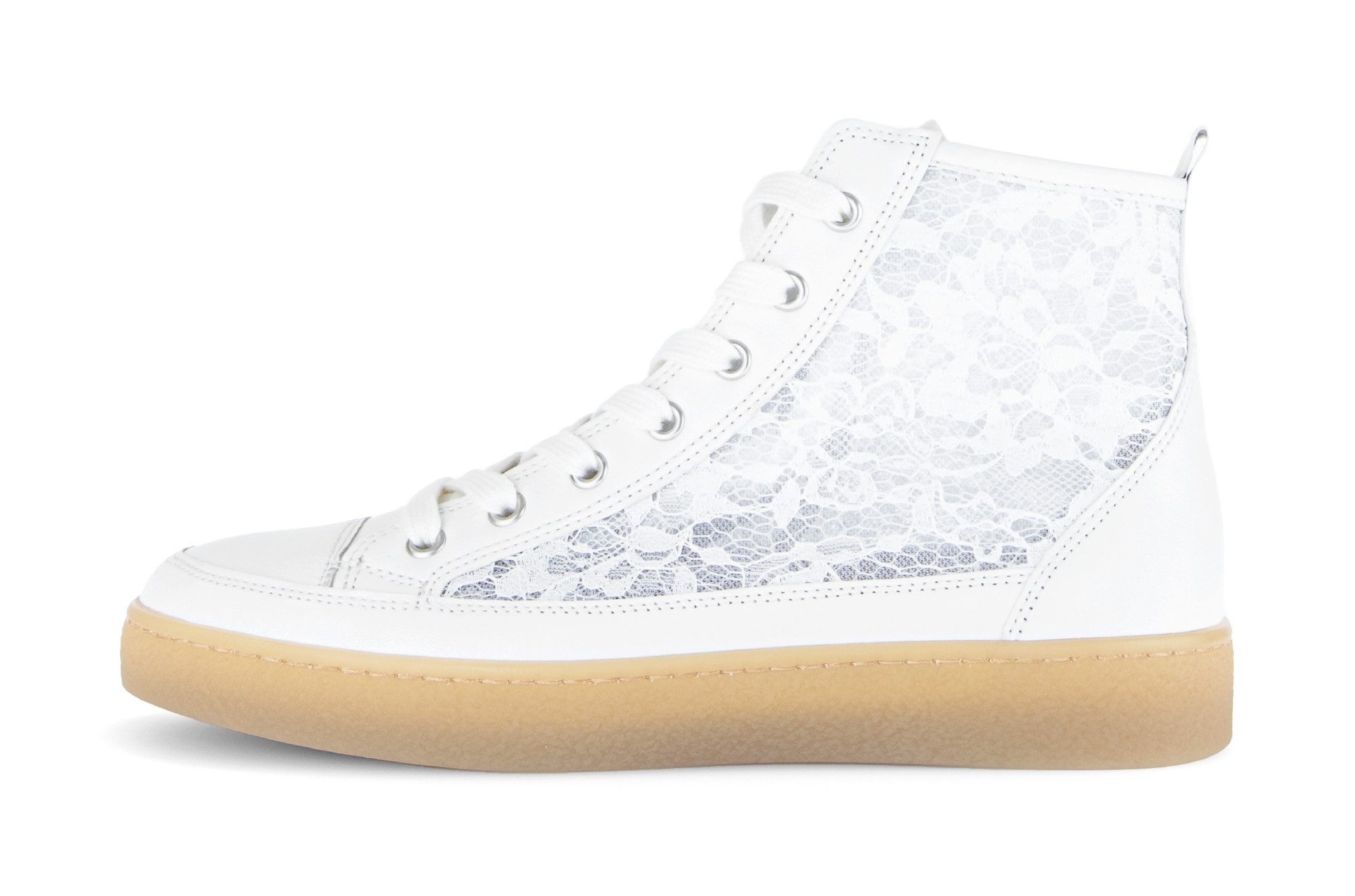 Gabor Plateausneaker, Schnürschuh, Freizeitschuh, High-Top-Sneaker mit modischer Stickerei