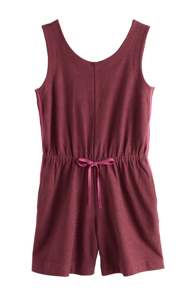 Next Playsuit Ärmelloser Playsuit aus Baumwolle mit Bindegürtel (1-tlg)