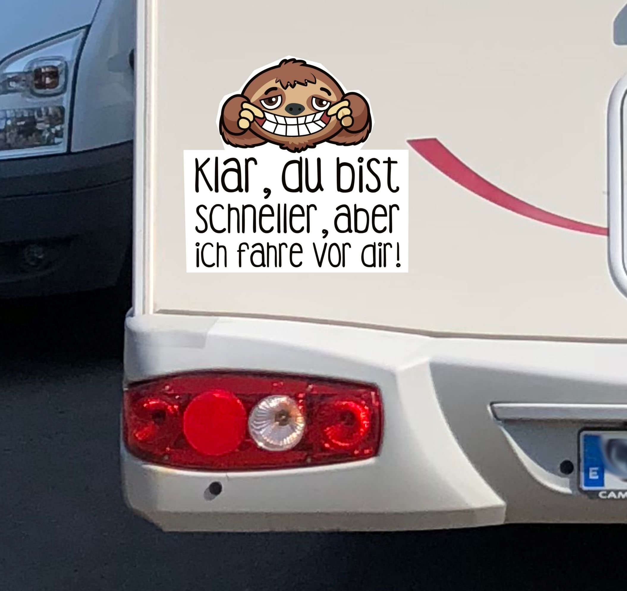 younikat Aufkleber Faultier Auto-Aufkleber in unterschiedlichen Größen – Bild 2 von 3