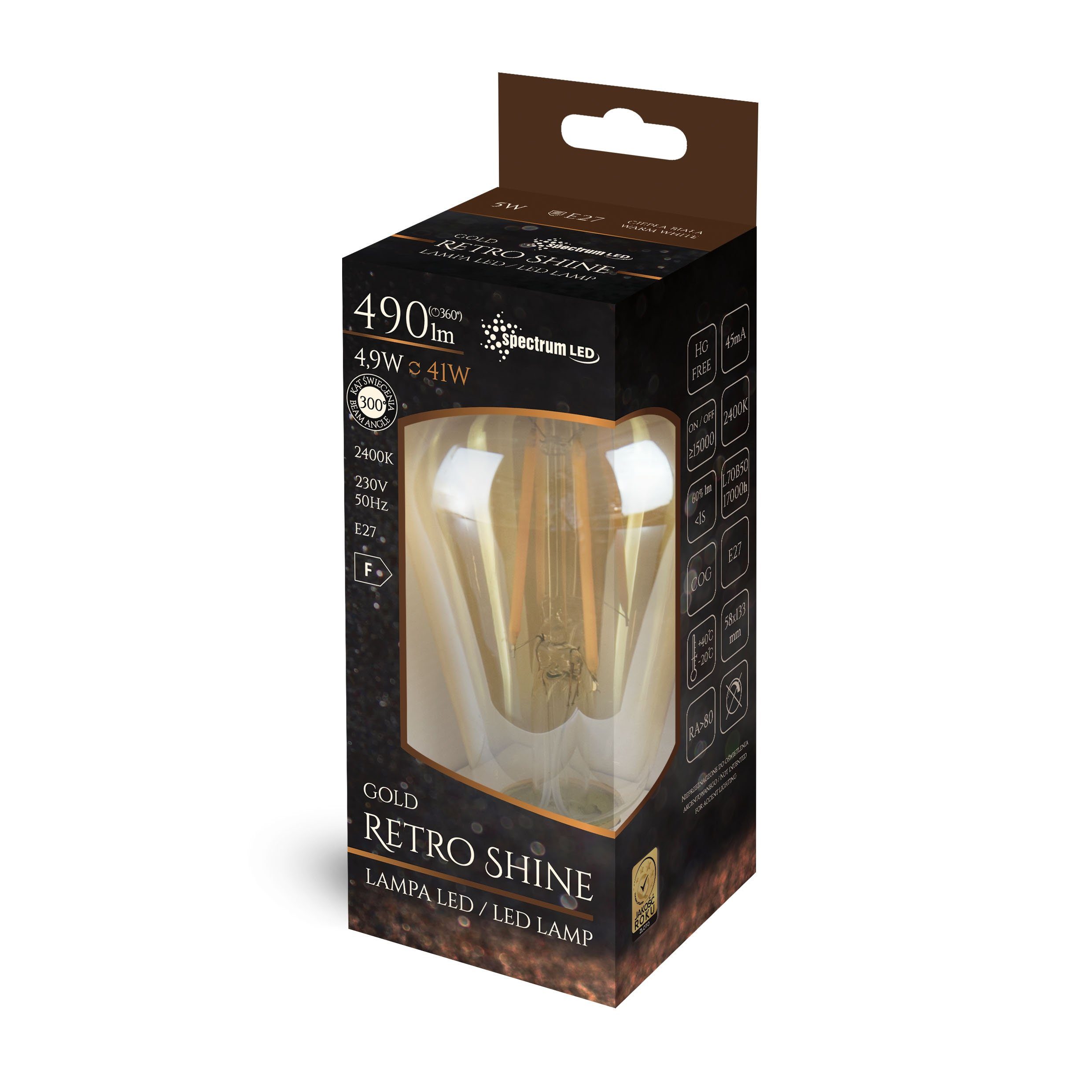 Spectrum LED-Leuchtmittel LED E27 ST58 Edison günstig online kaufen