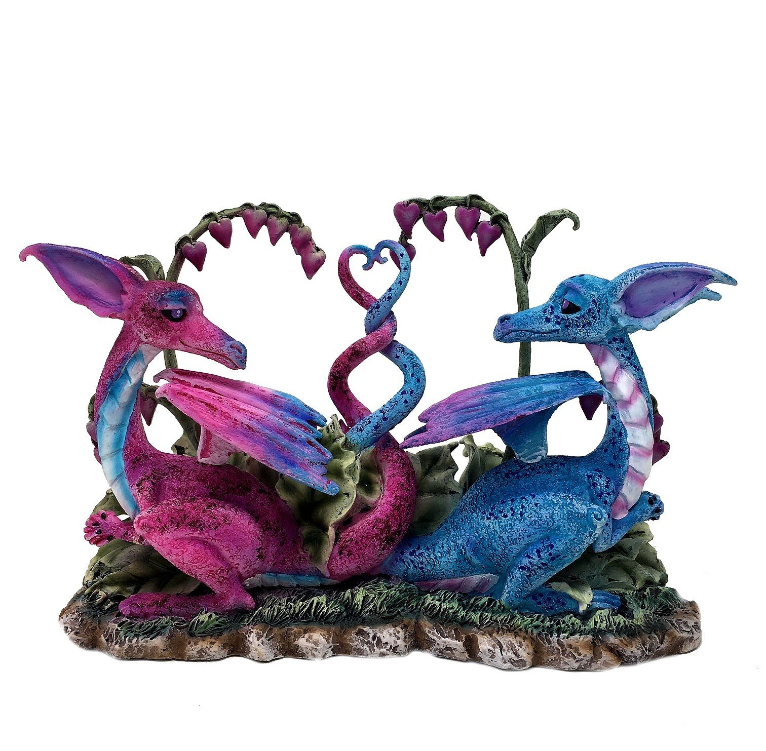 MystiCalls Dekofigur Fantasy - by Dragons Wunderschöne Liebe Loving Amy Drache Brown Drachenfigur