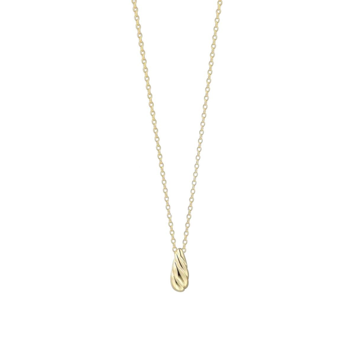 Kette mit Anhänger Halskette mit Anhänger Sculpted Silber 18k Vergoldet XS91914G