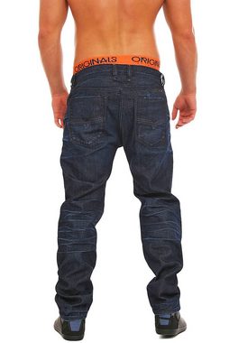 Diesel Straight-Jeans Diesel Herren Regular Straight Jeans Bravefort 0806W 5 Pocket Style, Dark Wash, Länge: inch 32