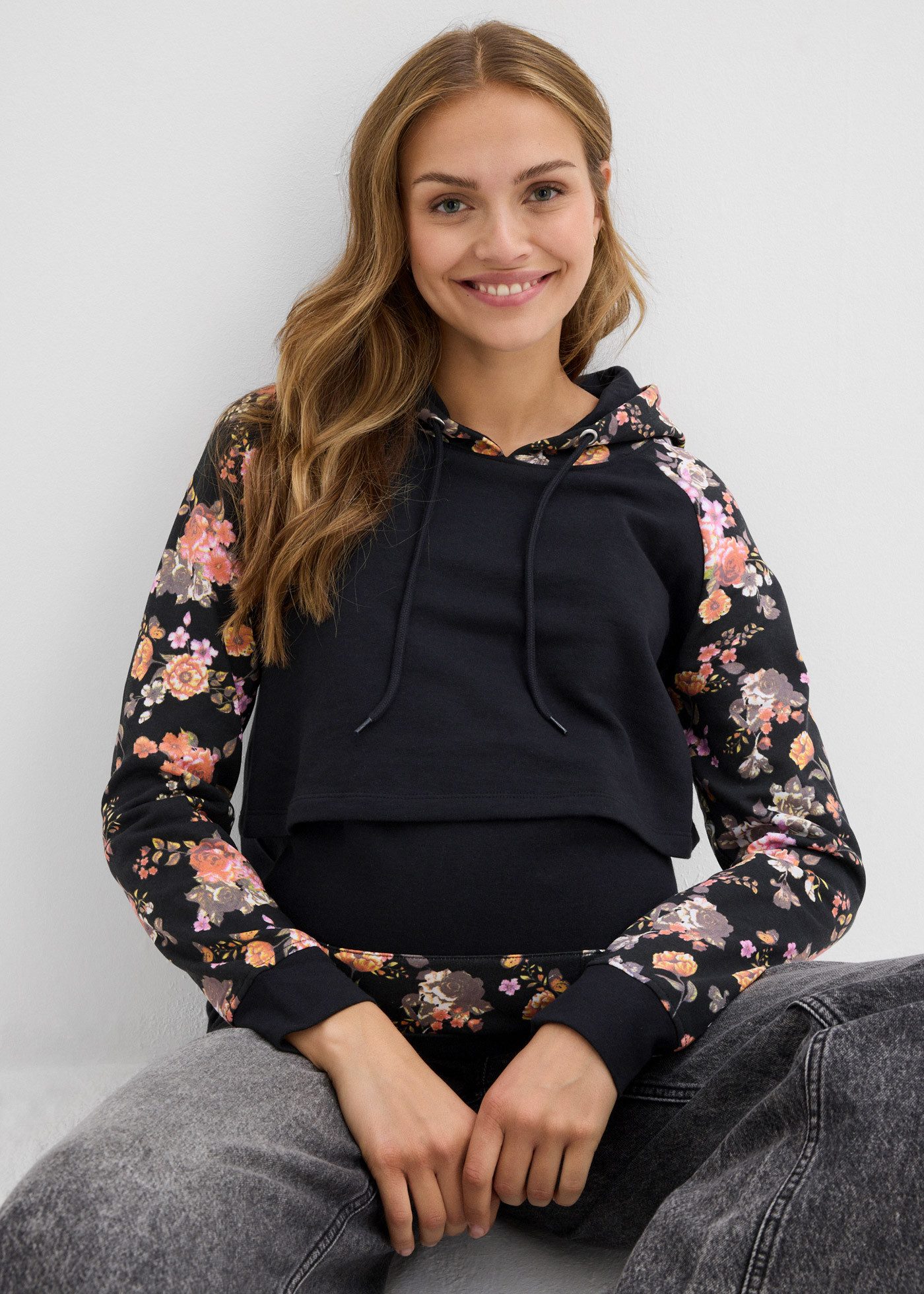bonprix Umstandssweatshirt Oversize Passform, für Schwangerschaft und Still günstig online kaufen