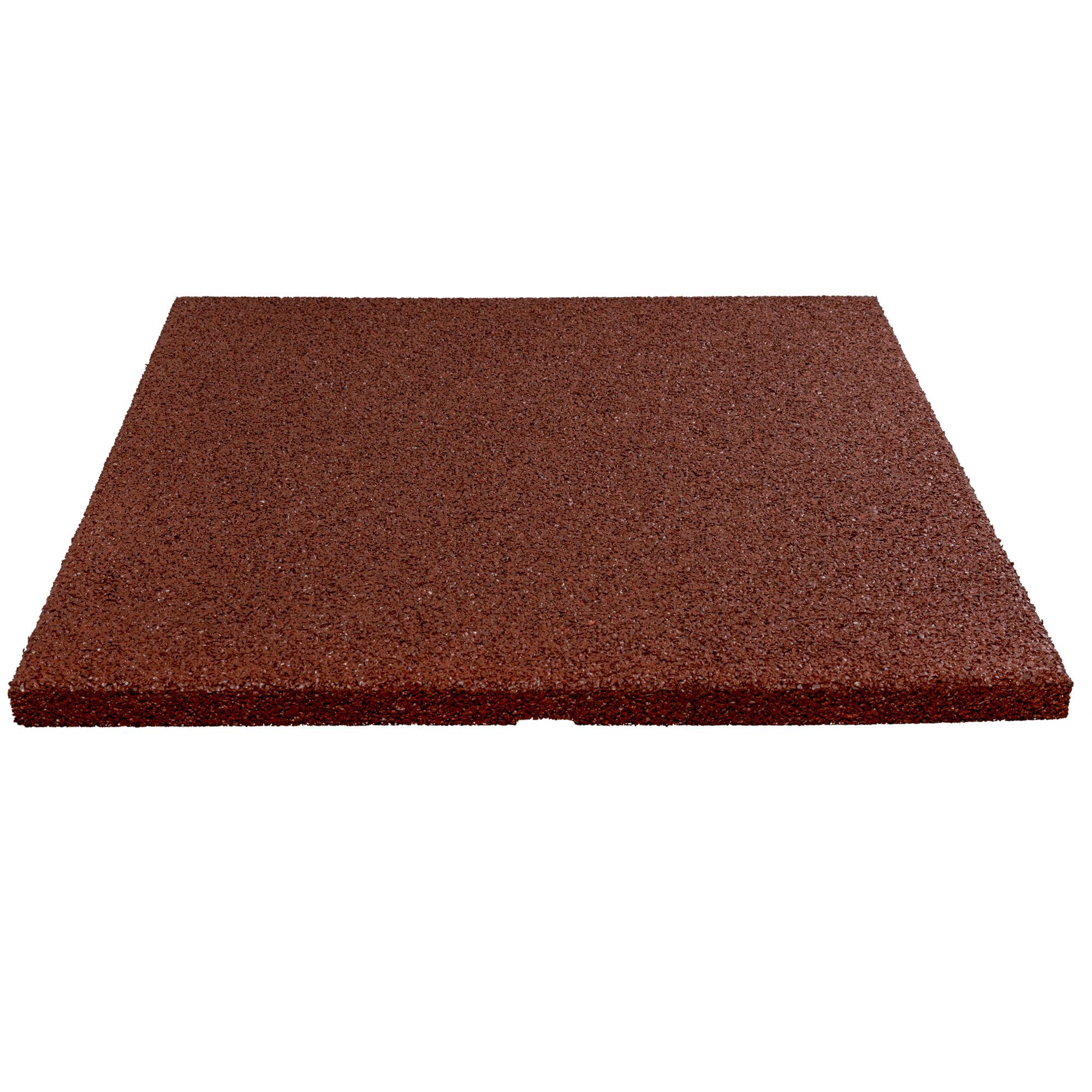 ROG-Gardenline Gummimatte, 4 Stück - 50 x 50 cm - Gummi Fallschutzplatte - Rot