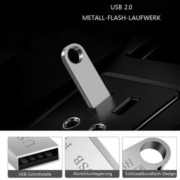 Houhence USB Stick 64GB Wasserdichter USB-Flash-Laufwerk Metall USB-Stick