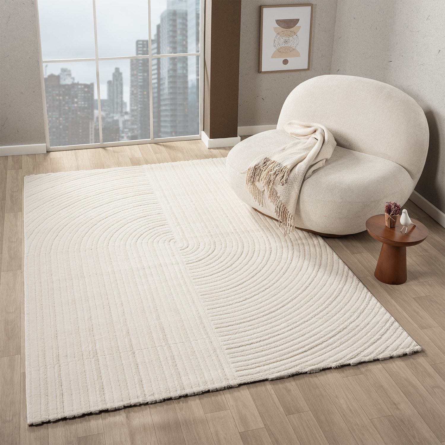Vimoda Designteppich Teppich Wohnzimmer Moderner Dicht günstig online kaufen