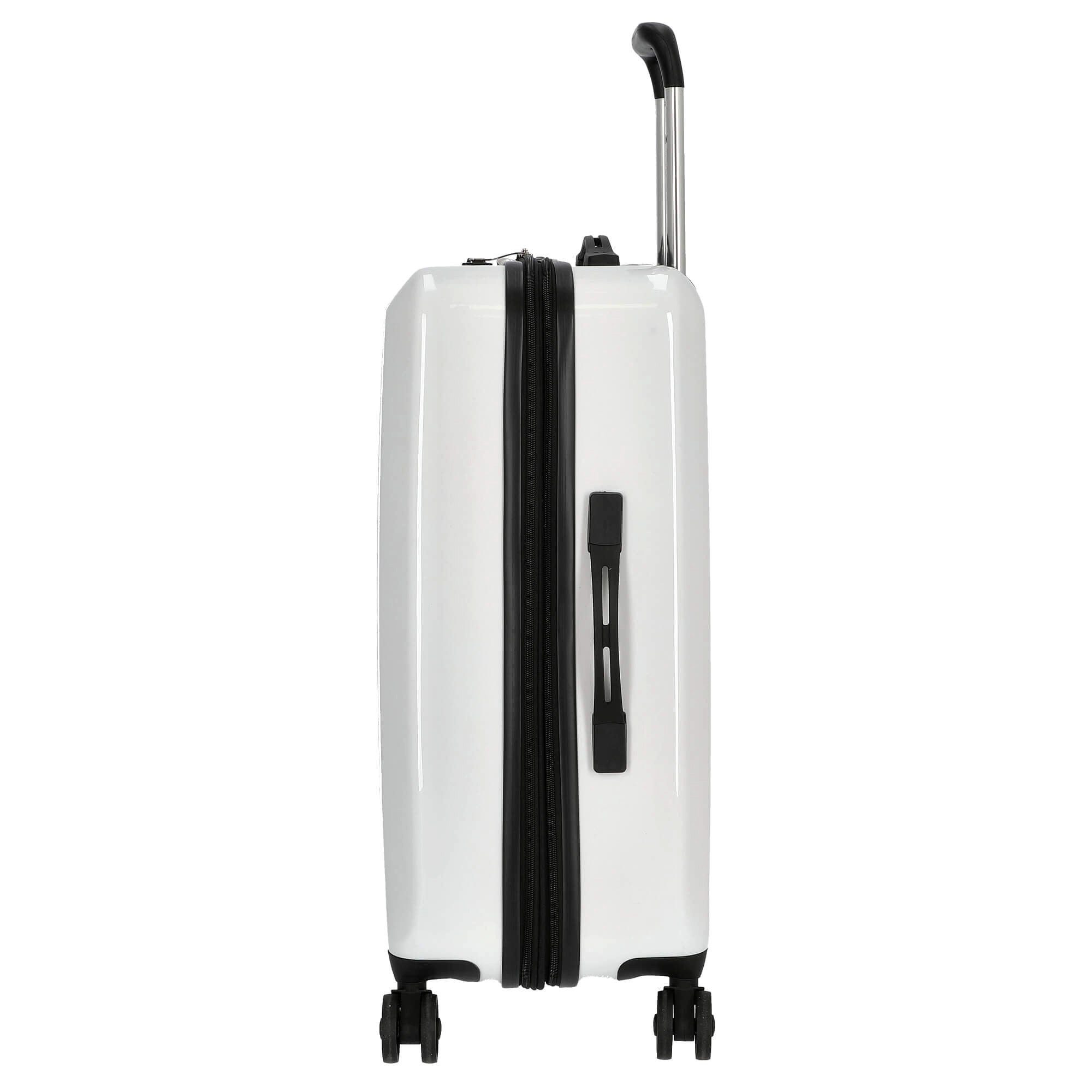 CHECK.IN® Koffer London 2.0 - 4-Rollen-Trolley 67 cm (weiss), 4 Rollen