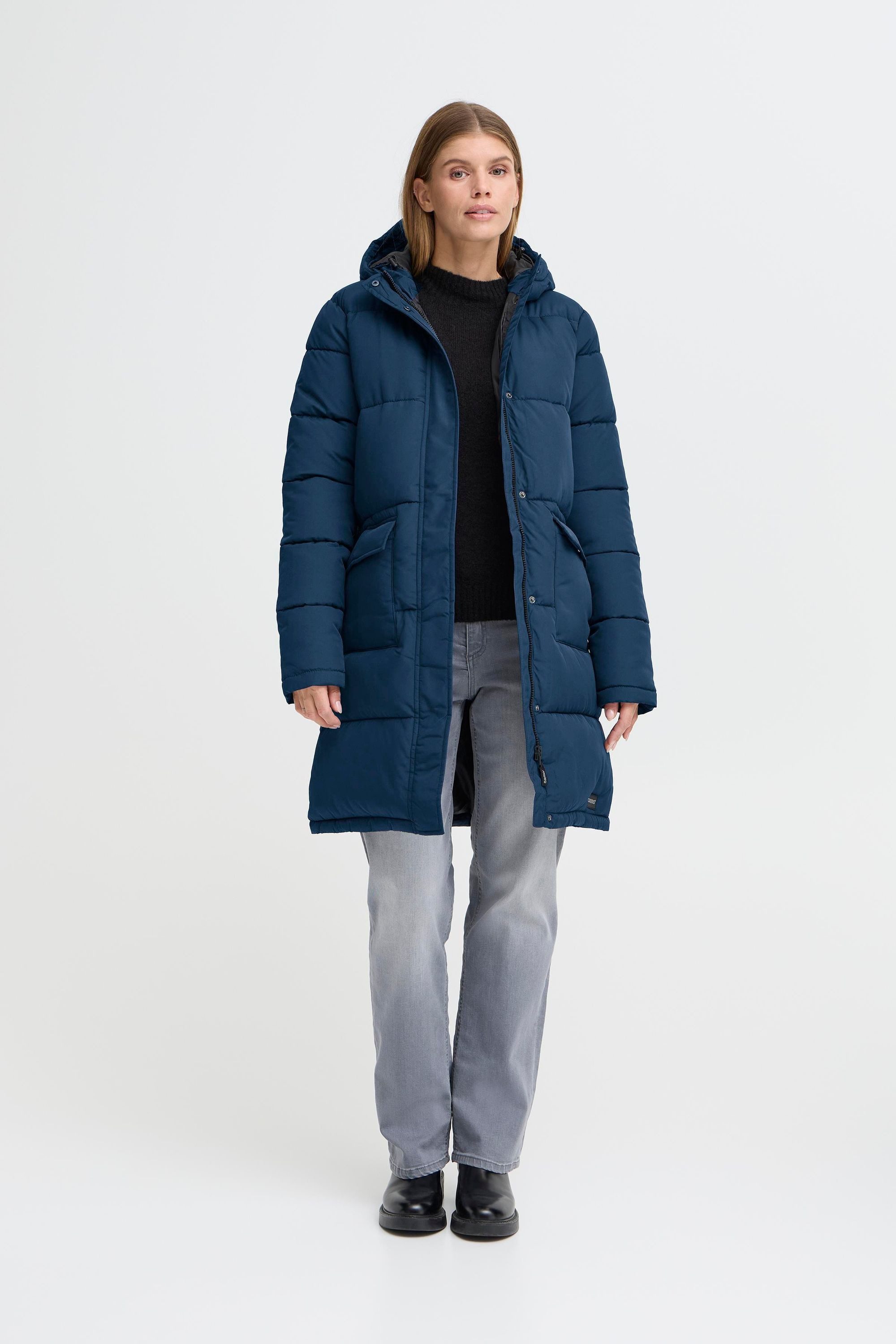 OXMO Wintermantel OXMinna Modischer Steppmantel mit Kapuze