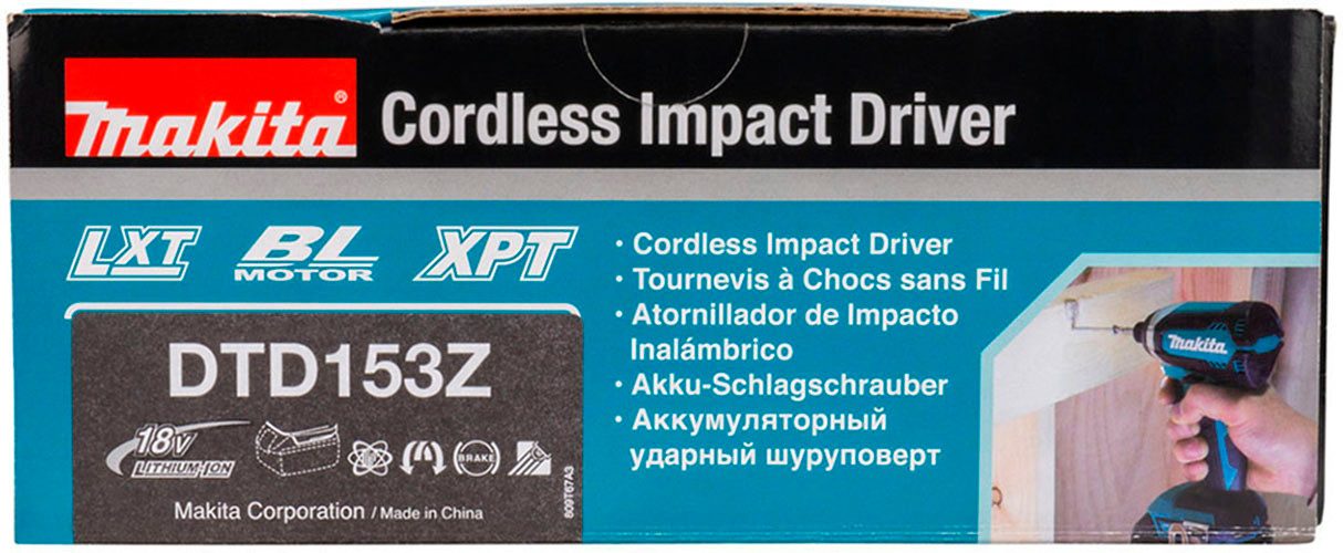 Makita Akku-Schlagschrauber DTD153Z, 3400 U/min, 170 Nm, ohne Akku und Ladegerät