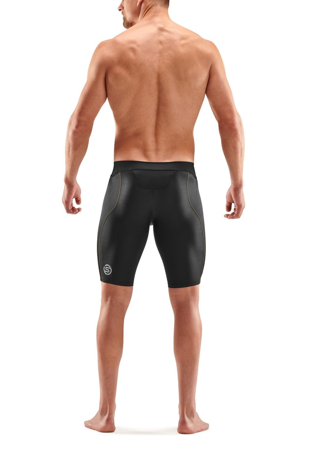 Skins Funktionshose 3-Series Half Tight 400 Short (enganliegend) kurz schwarz/gelb Herren