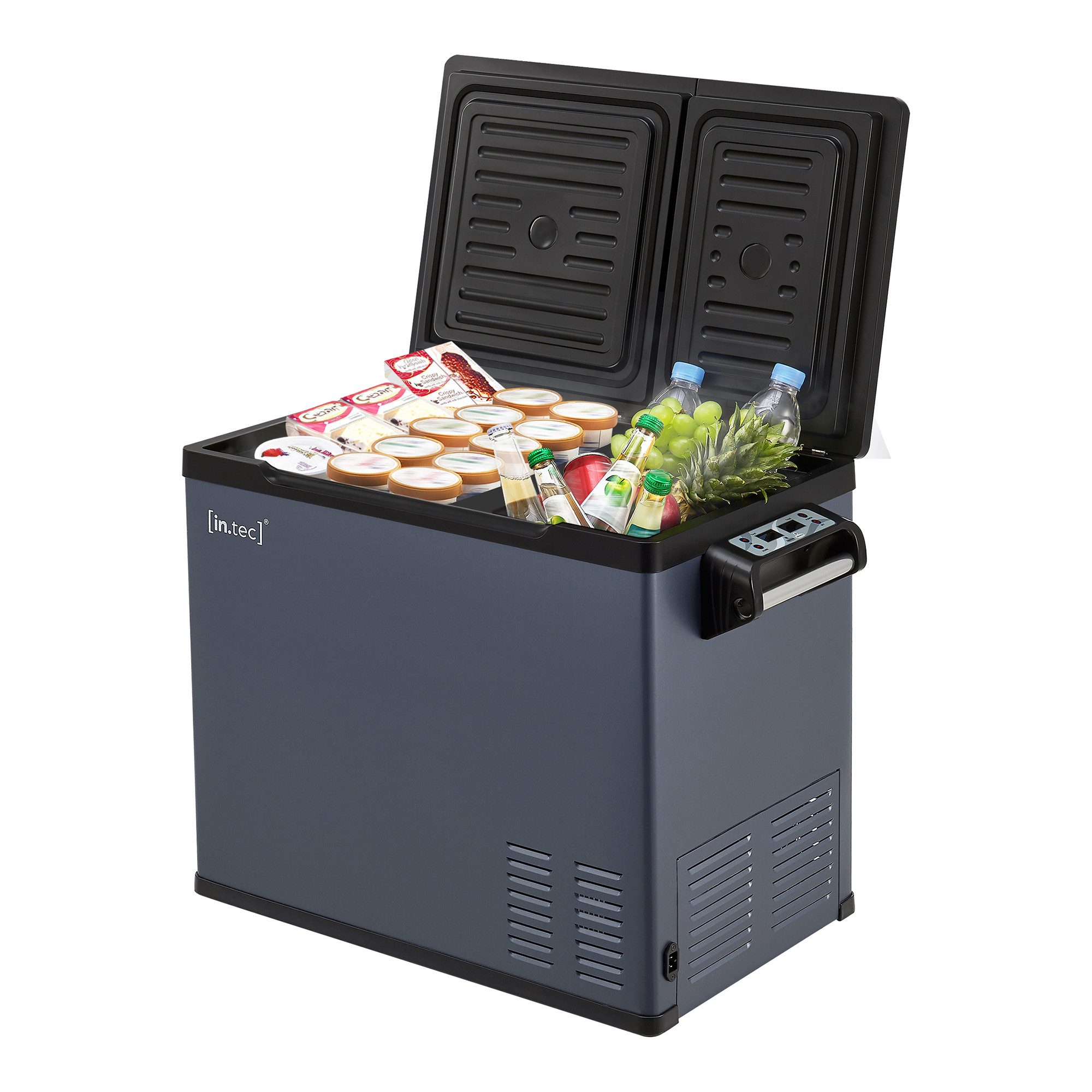 in.tec Kühlbox, »Alberona« Autokühlschrank Stahl 45 L Blaugrau