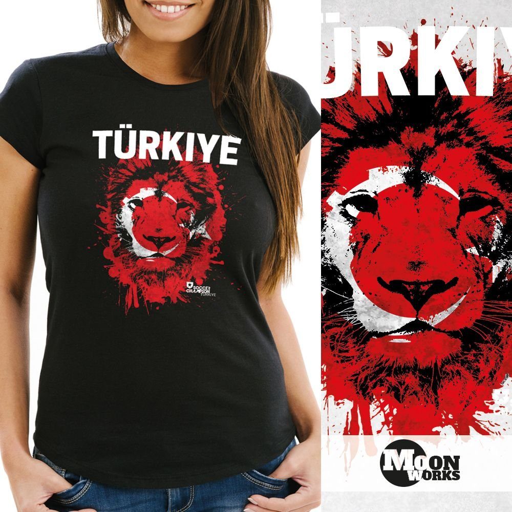 MoonWorks Print-Shirt Damen T-Shirt Fanshirt Türkei günstig online kaufen