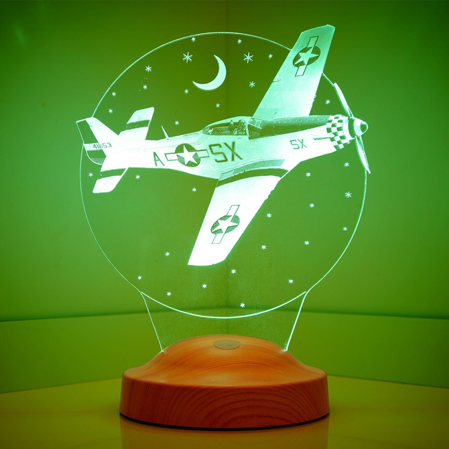 Reiseliebhaber, für Nachttischlampe 7 Babys, integriert, 3D für Nachtlicht Leuchte Farben fest LED Geburtstagsgeschenk Kinder Geschenkelampe Geschenk Flugzeug