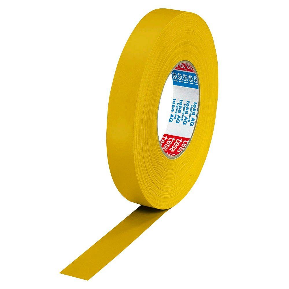 tesa Klebeband tesaband® 25mm x gelb Gewebeband Premium tesa 4651 50m