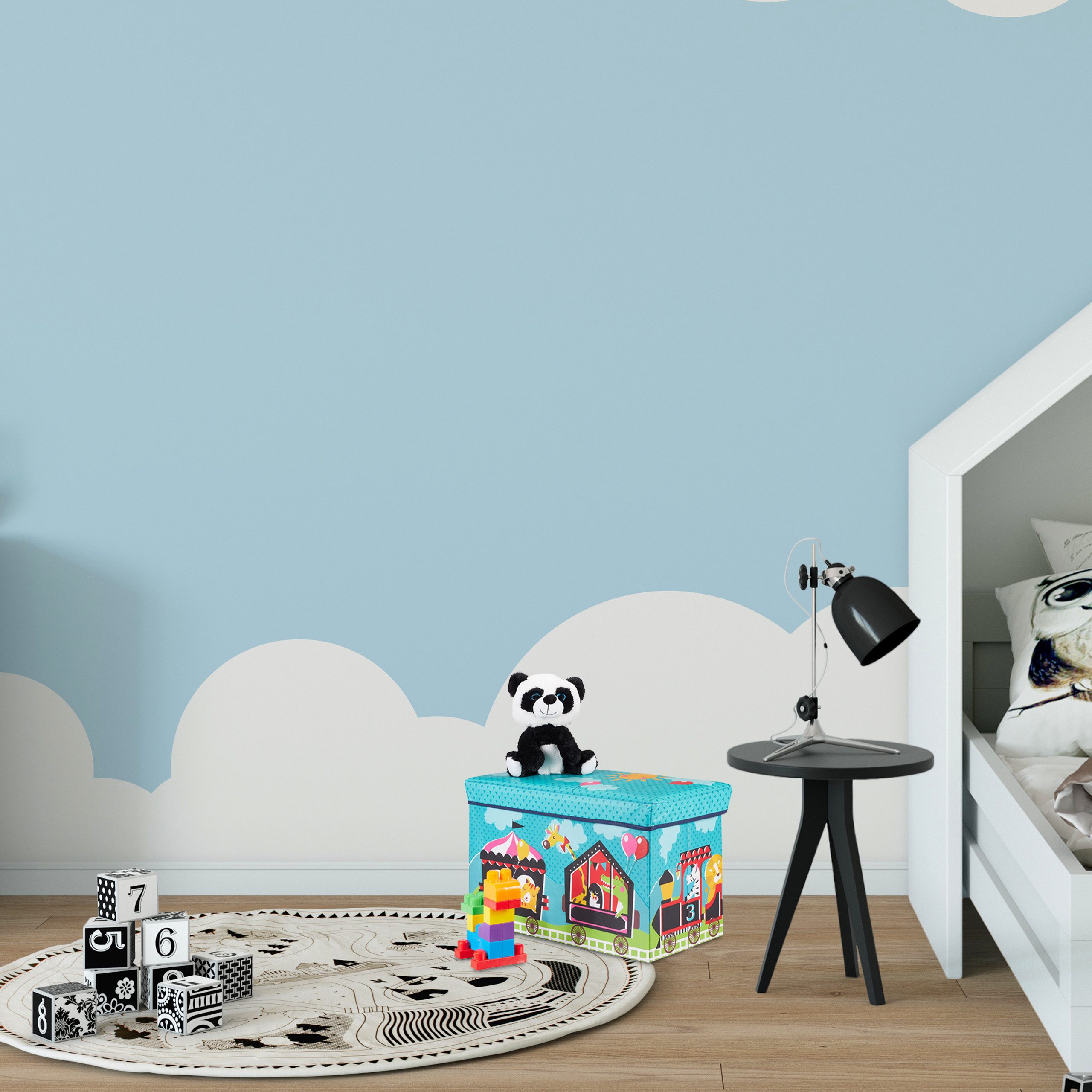 relaxdays Spielzeugtruhe Sitzbox für Kinder, Circus günstig online kaufen