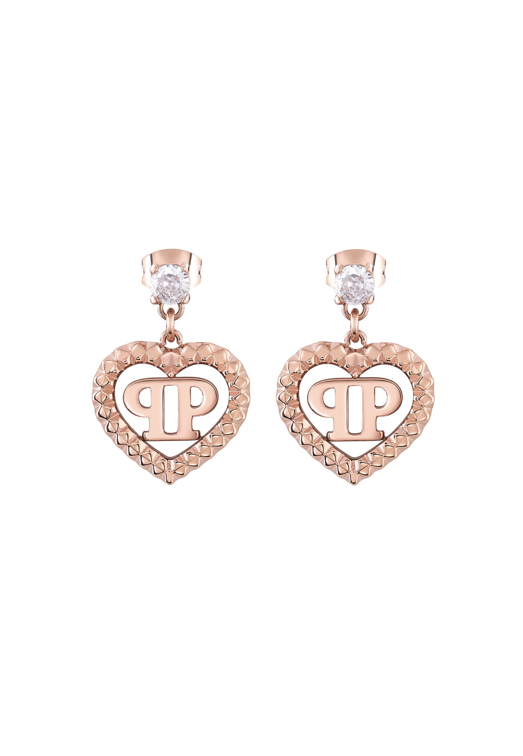 PHILIPP PLEIN Ohrhänger-Set PLEIN ROCKED HEART (Single item, 1-tlg., Not a set – not applicable to this product)