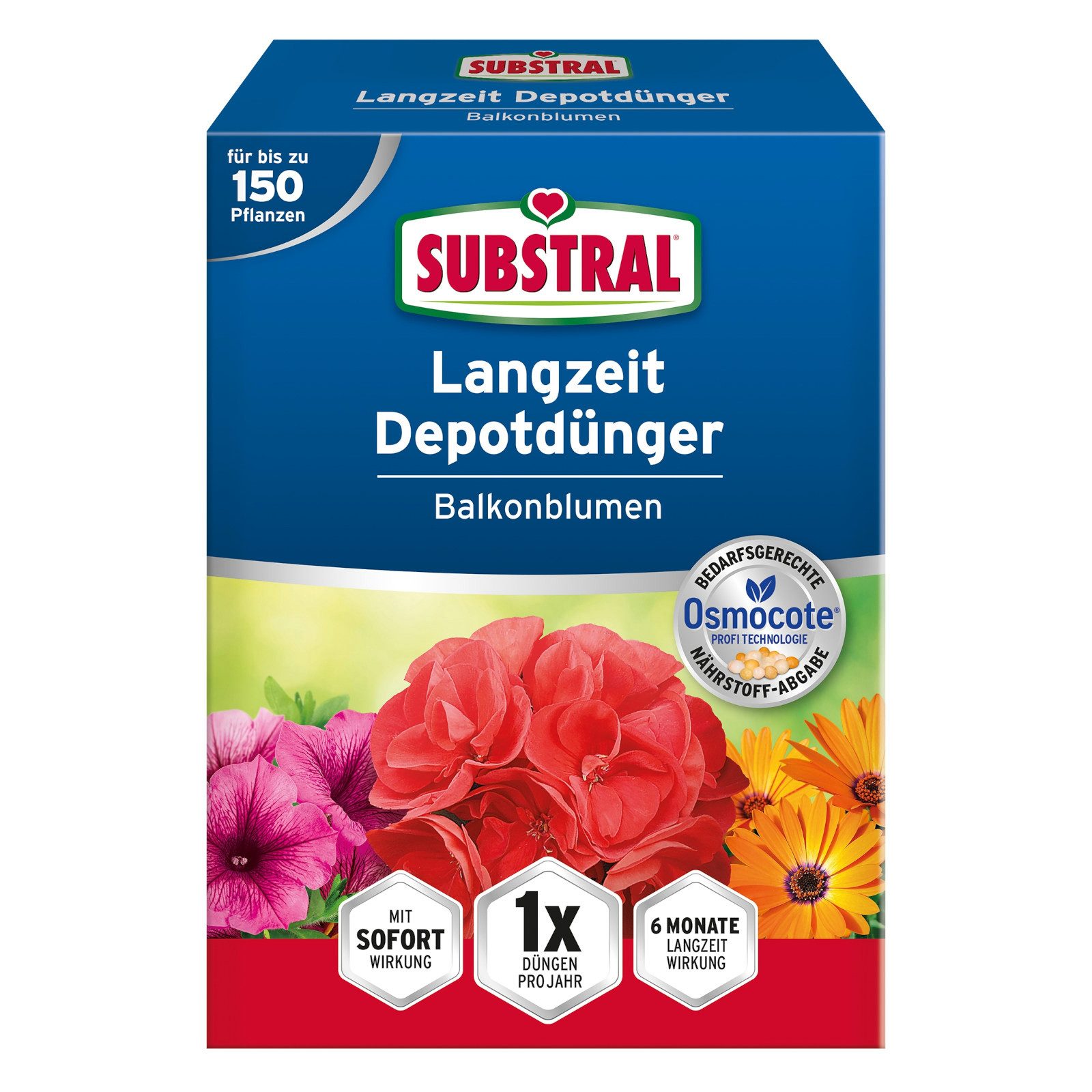Substral Langzeitdünger Langzeit Depotdünger für Balkonblumen - 1,5 kg