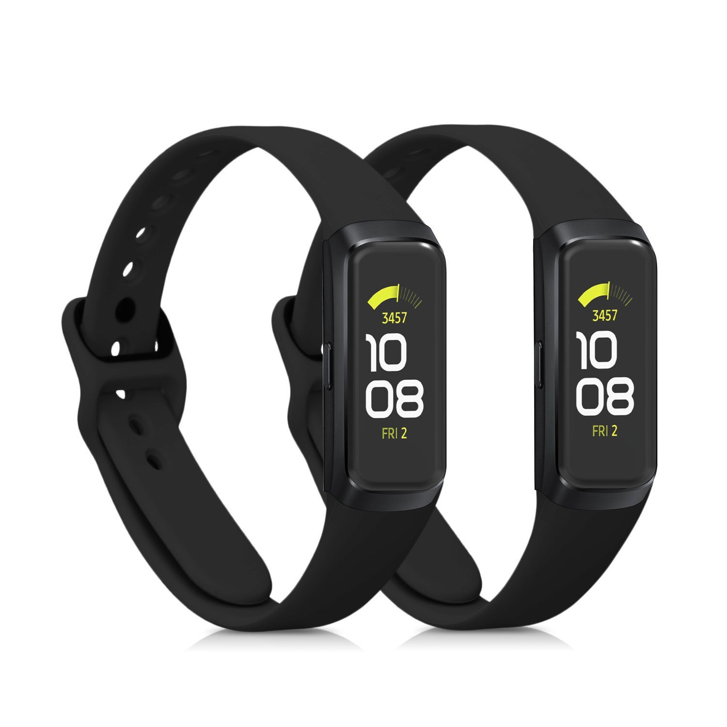 kwmobile 2x Uhrenarmband für Samsung Galaxy Fit (SM-R370) Armband Smartwatch, 2-tlg., Fitnesstracker Band Set aus TPU Silikon - Ersatzarmband Smartwatch
