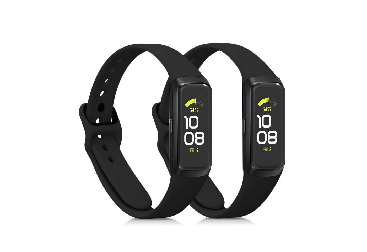 kwmobile 2x Uhrenarmband für Samsung Galaxy Fit (SM-R370) Armband Smartwatch, 2-tlg., Fitnesstracker Band Set aus TPU Silikon - Ersatzarmband Smartwatch