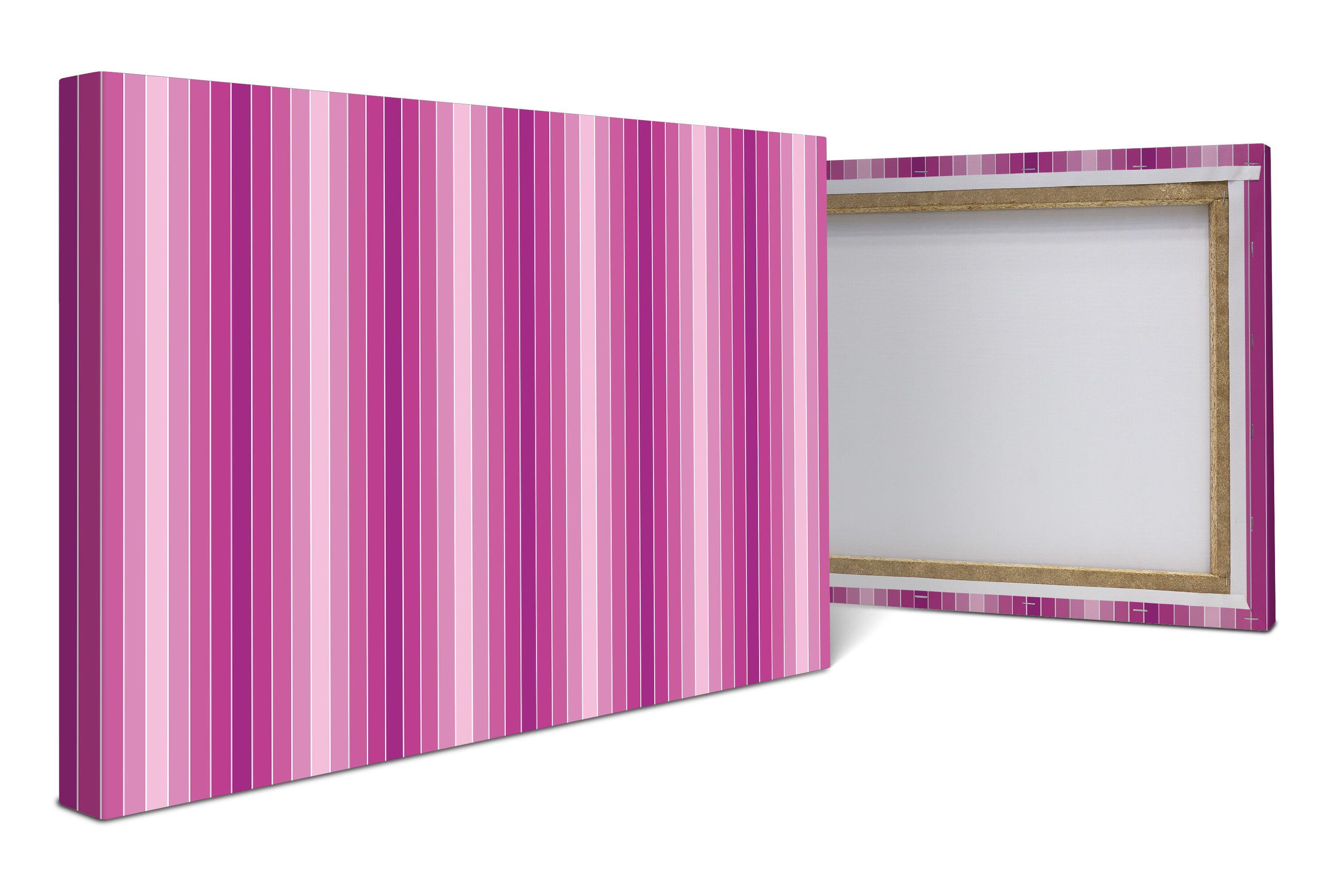 wandmotiv24 Leinwandbild Pink Muster, Abstrakt (1 St), Wandbild, Wanddeko, Leinwandbilder in versch. Größen