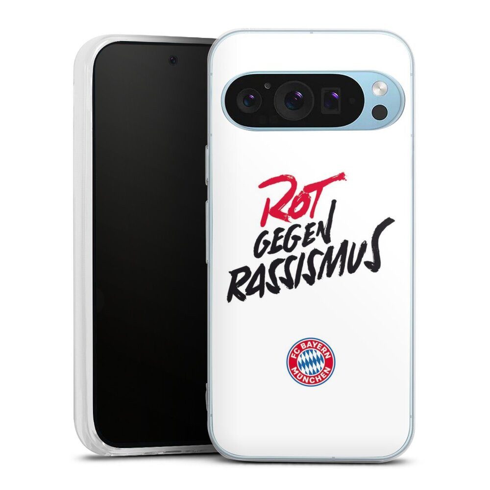 DeinDesign Handyhülle FC Bayern München FCB Rot gegen Rassismus FCB Rot gegen Rassismus, Google Pixel 9 Silikon Hülle Bumper Case Handy Schutzhülle
