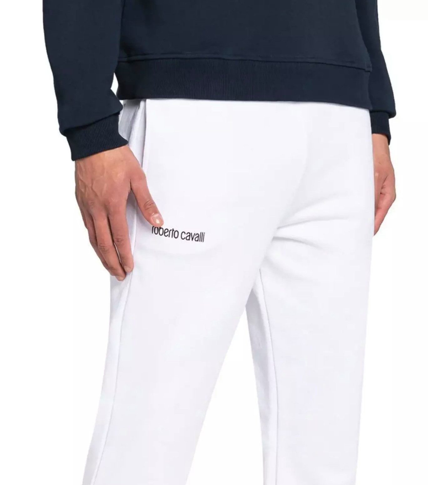 roberto cavalli Jogginghose Firenze RC Monogram Herren Sweatpants Dezentem RC-Monogramm-Print im Laminat-Look