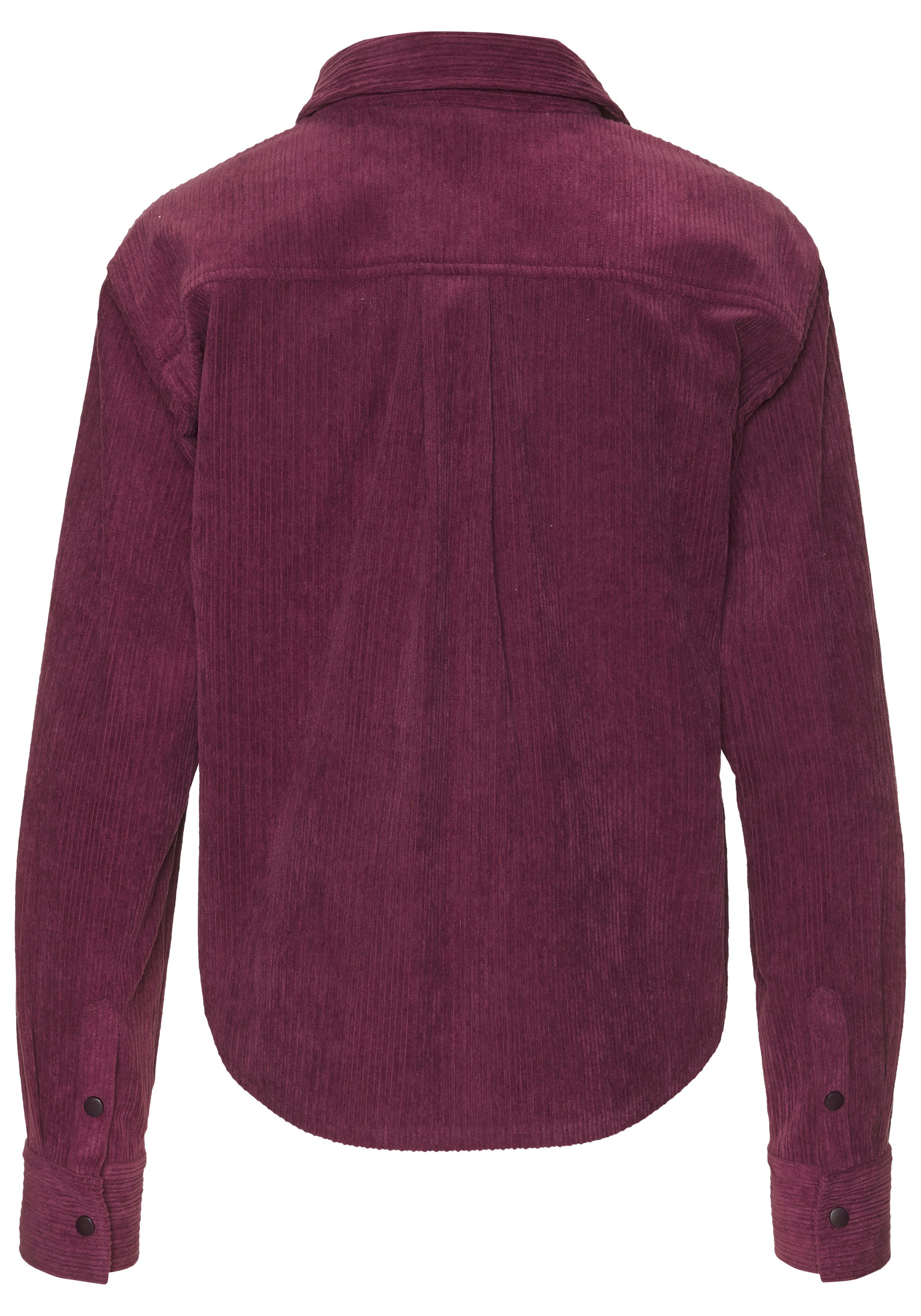 Buffalo Hemdbluse aus weicher Cordqualität mit modischem Blusenkragen