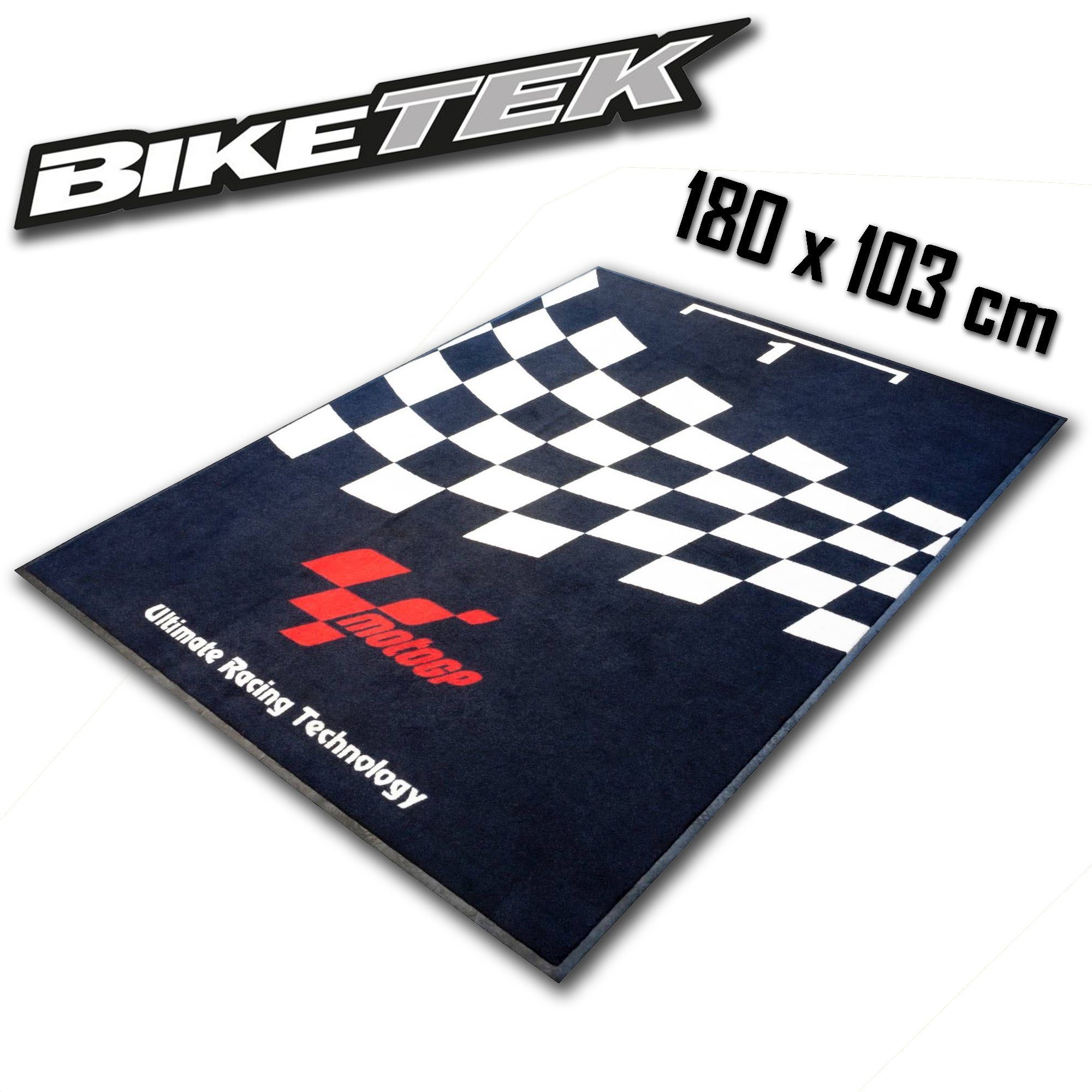 Designteppich BikeTek Motorradteppich Moto GP Parc Ferme XXL, Biketek