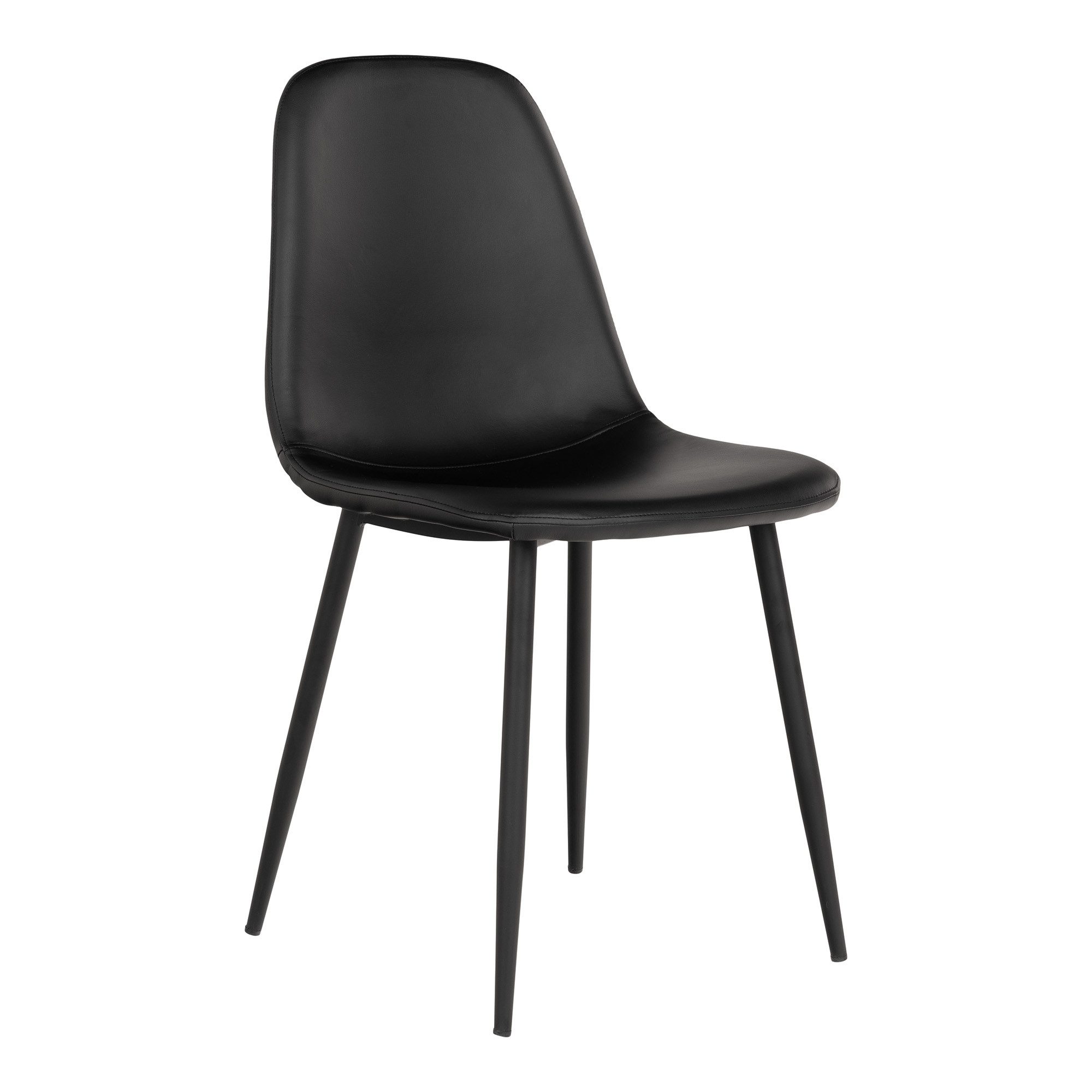 Polsterstuhl (2er-Set) in Schwarz - 47x88x50 (BxHxT)