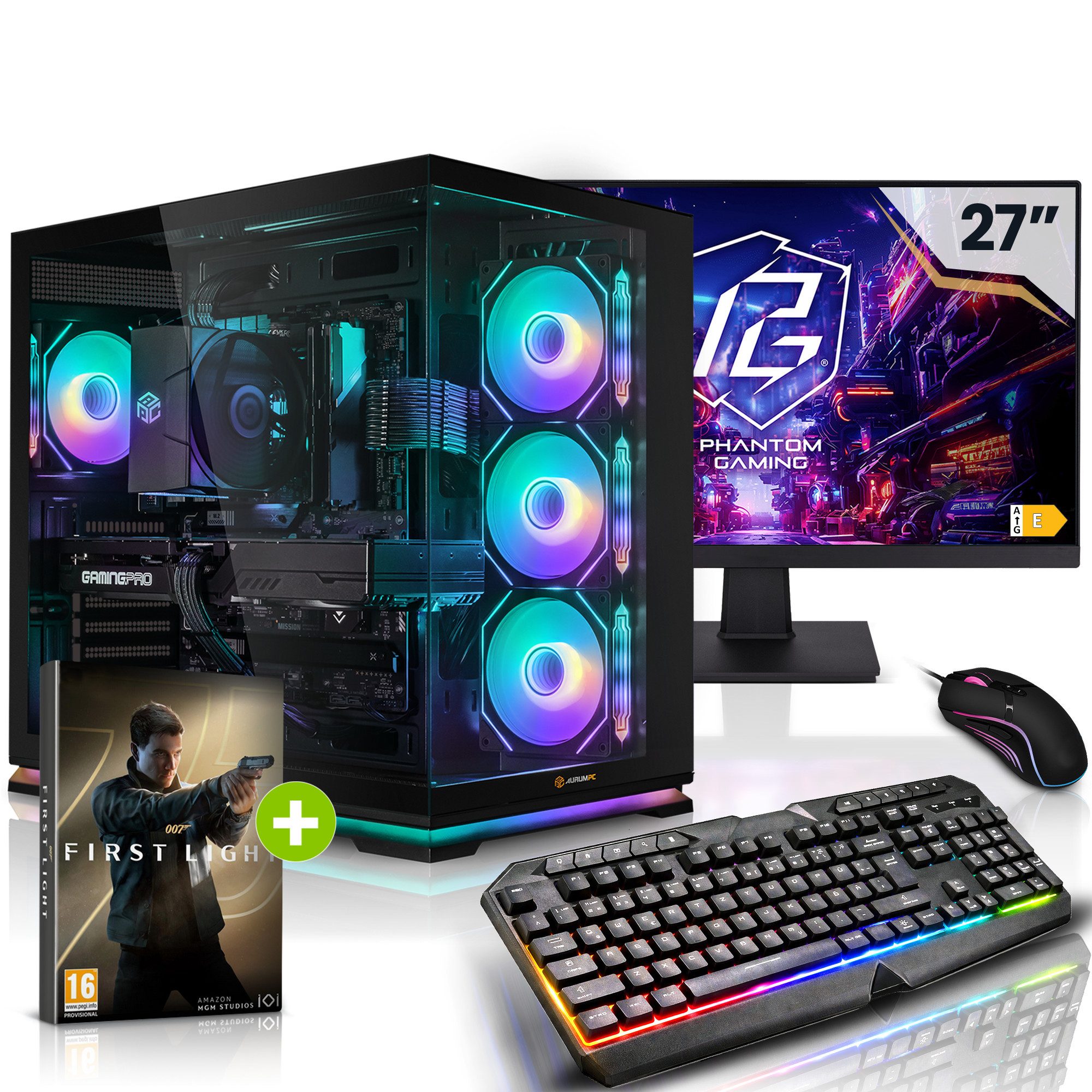AurumPC 27"Set i9-12900KF mit RTX5060Ti 16GB und 32GB DDR5 RAM PC-Set (27 Zoll, Intel Core i9 12900KF, GeForce RTX 5060Ti, 32 GB RAM, 1000 GB SSD, Wasserkühlung)