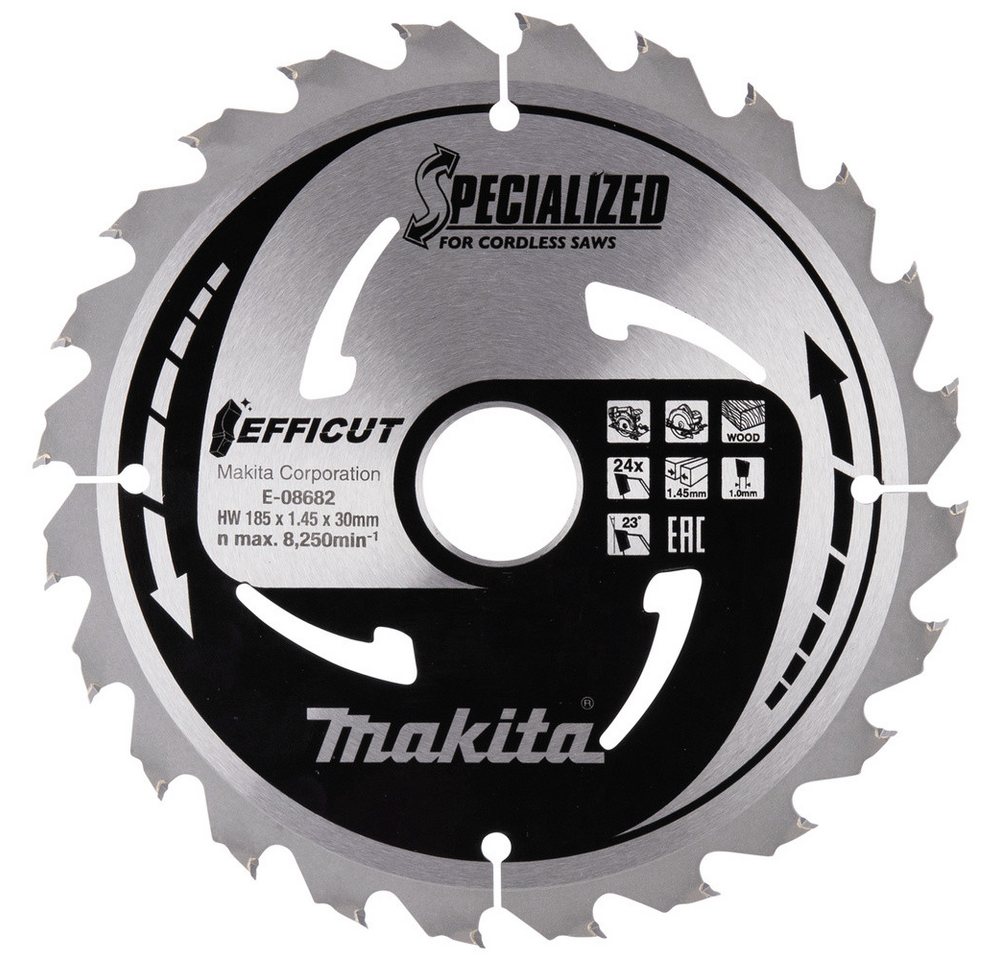 Thumbnail - Makita Kreissägeblatt Makita E-08682 Kreissägeblatt 185 x 30 x 1.45 mm Zähneanzahl: 24 1 St