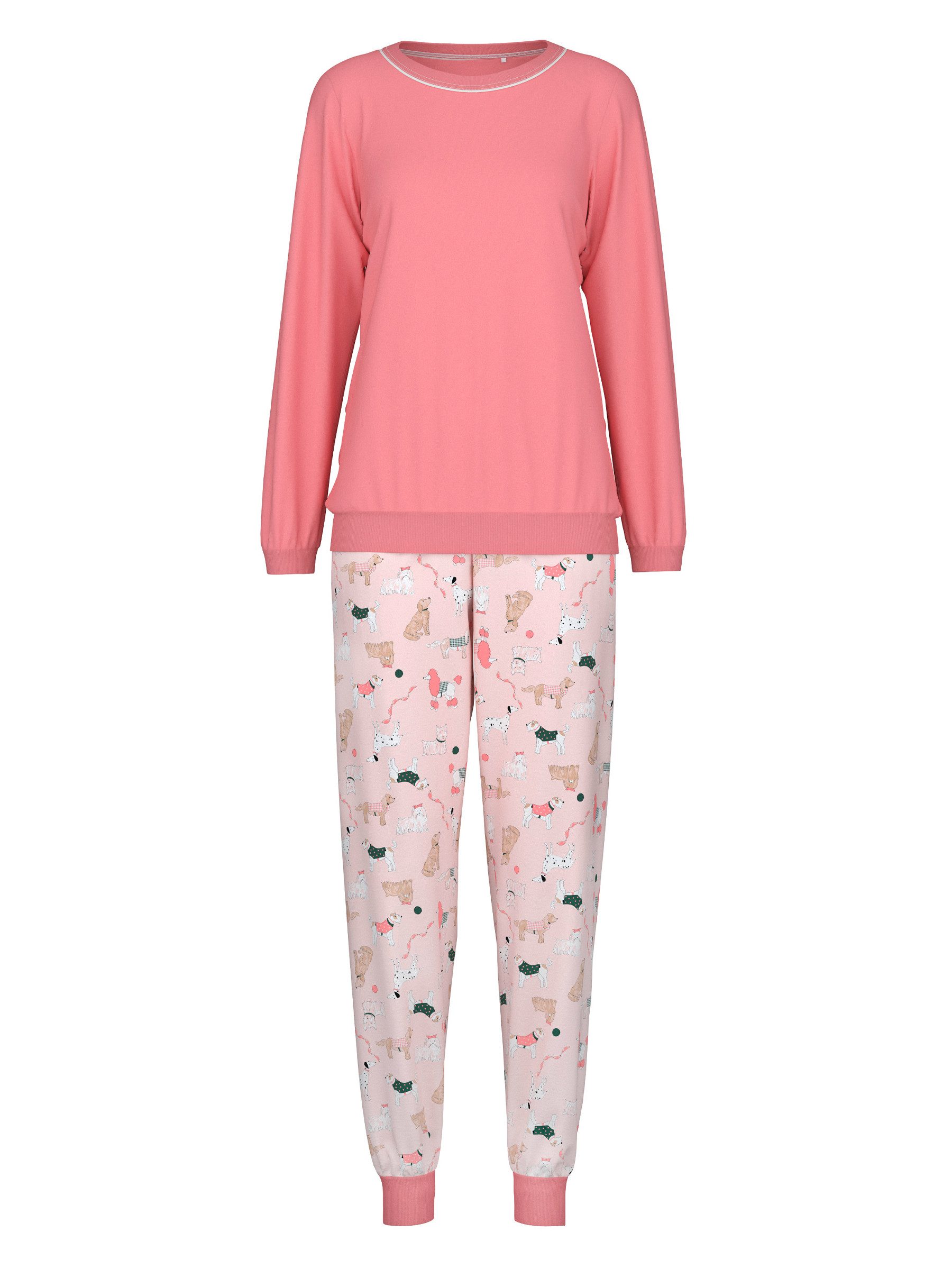 CALIDA Pyjama Dog Dreams Damen (2 tlg) aus 100% Supima Baumwolle