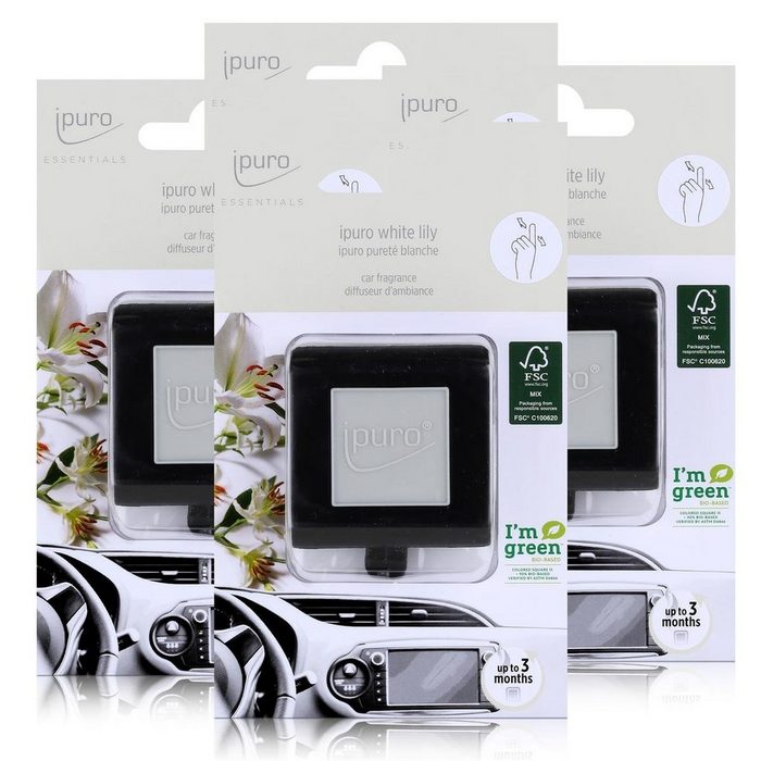 IPURO Raumduft Essentials by Ipuro Car Line Autoduft white lily - Dufterlebnis (4er P