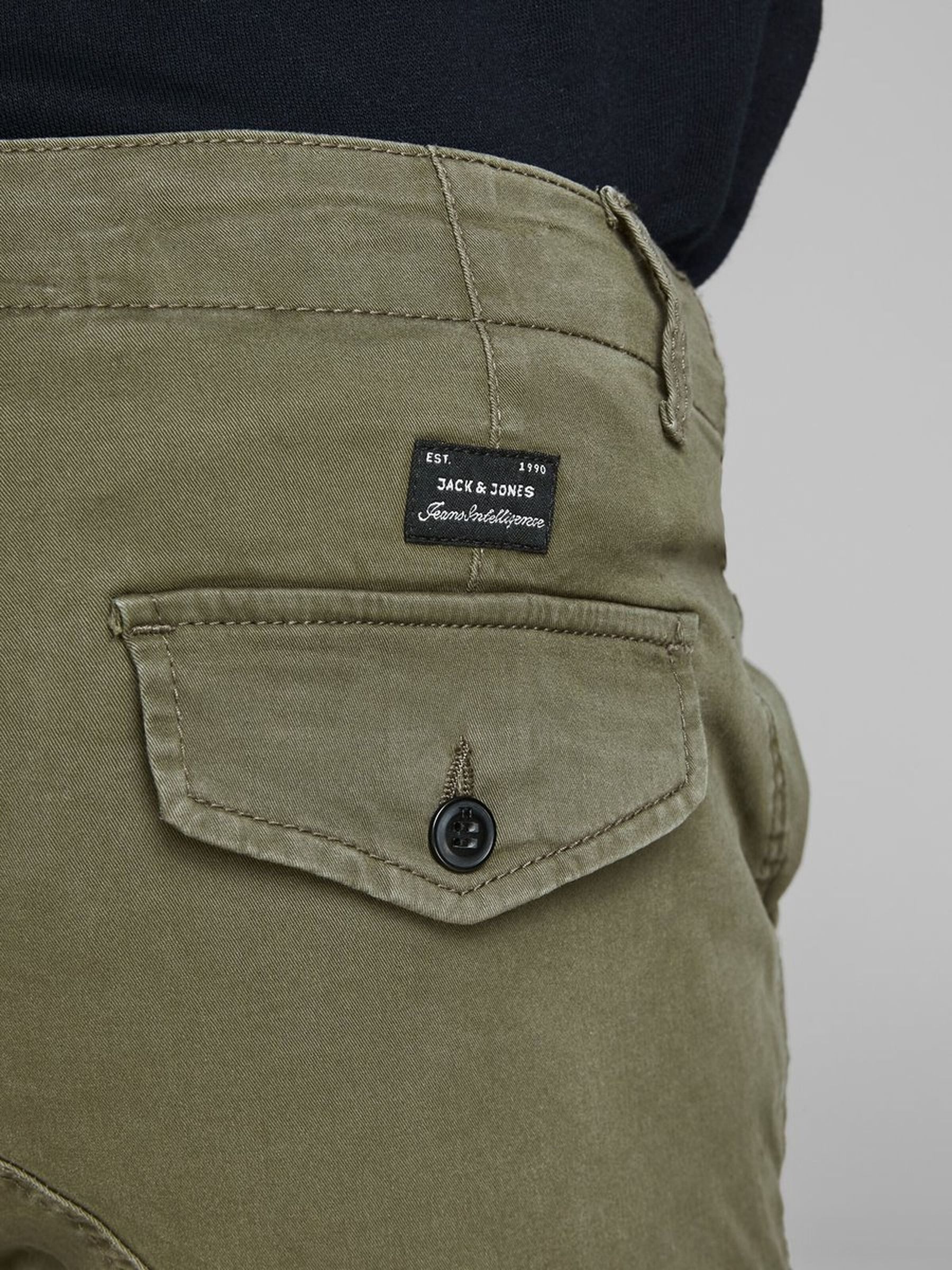 Jack & Jones Cargohose Cargo Pants PAUL FLAKE AKM 542 Twill Gummibund PAUL JJ FLAKE AKM 542